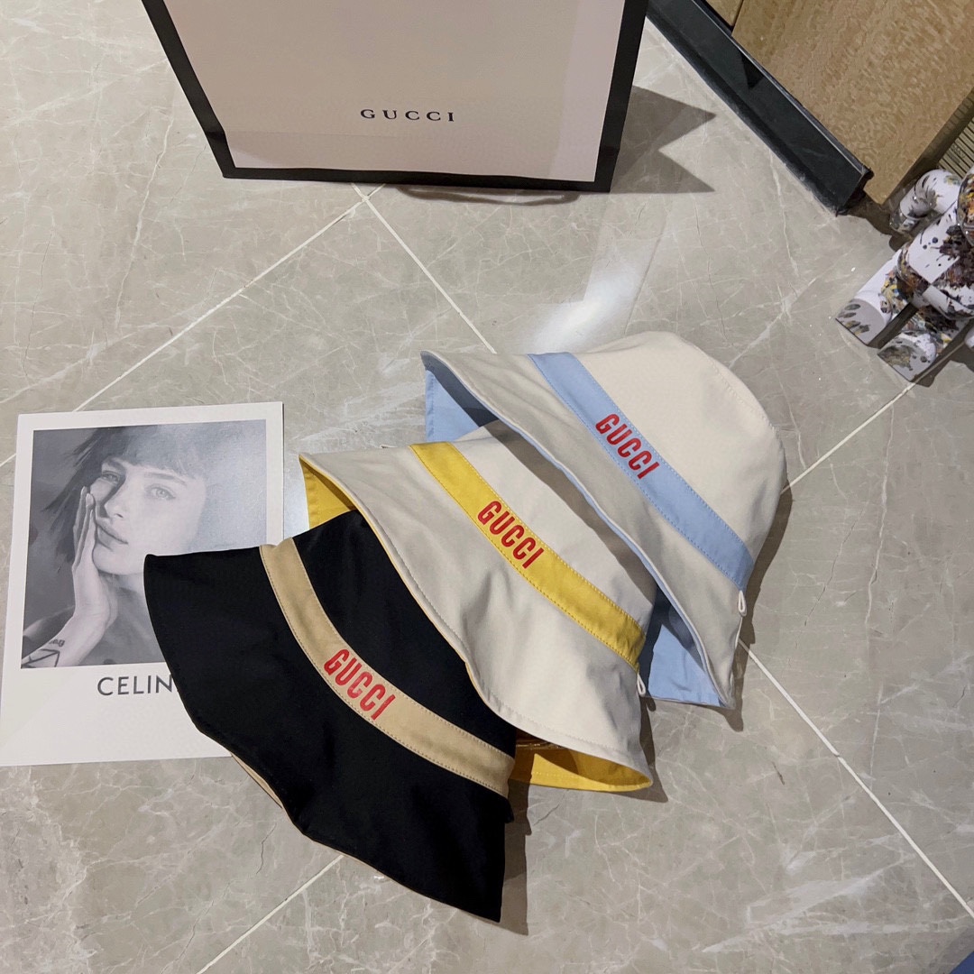 [Gucci Gucci] 2023 new deer double-sided fisherman hat