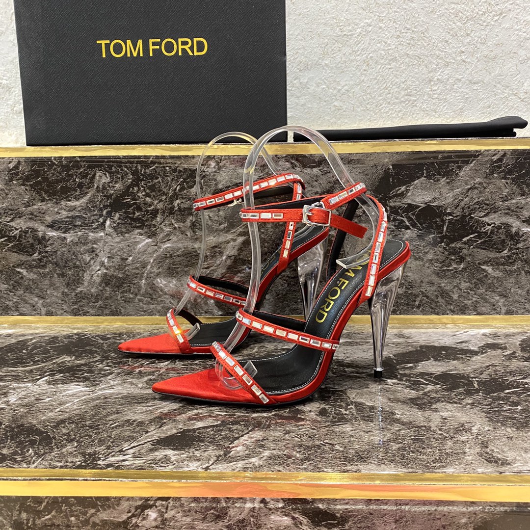 TOM FORD Spring/Summer 2020 counter main new products, pointed toe a word straps back hollow high heel sandals