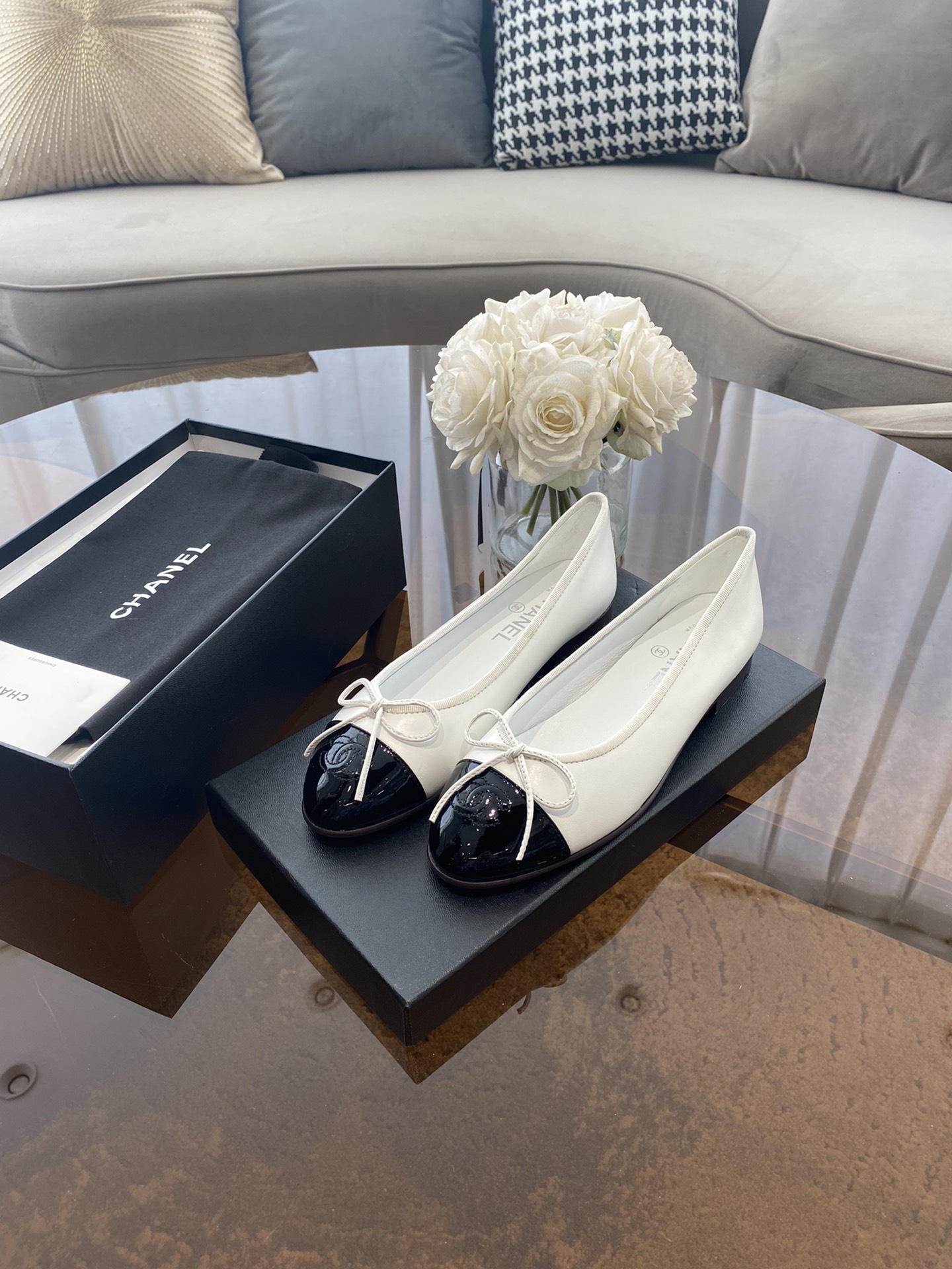 CHANEL ballet shoes Imported custom leather Italy imported leather outsole