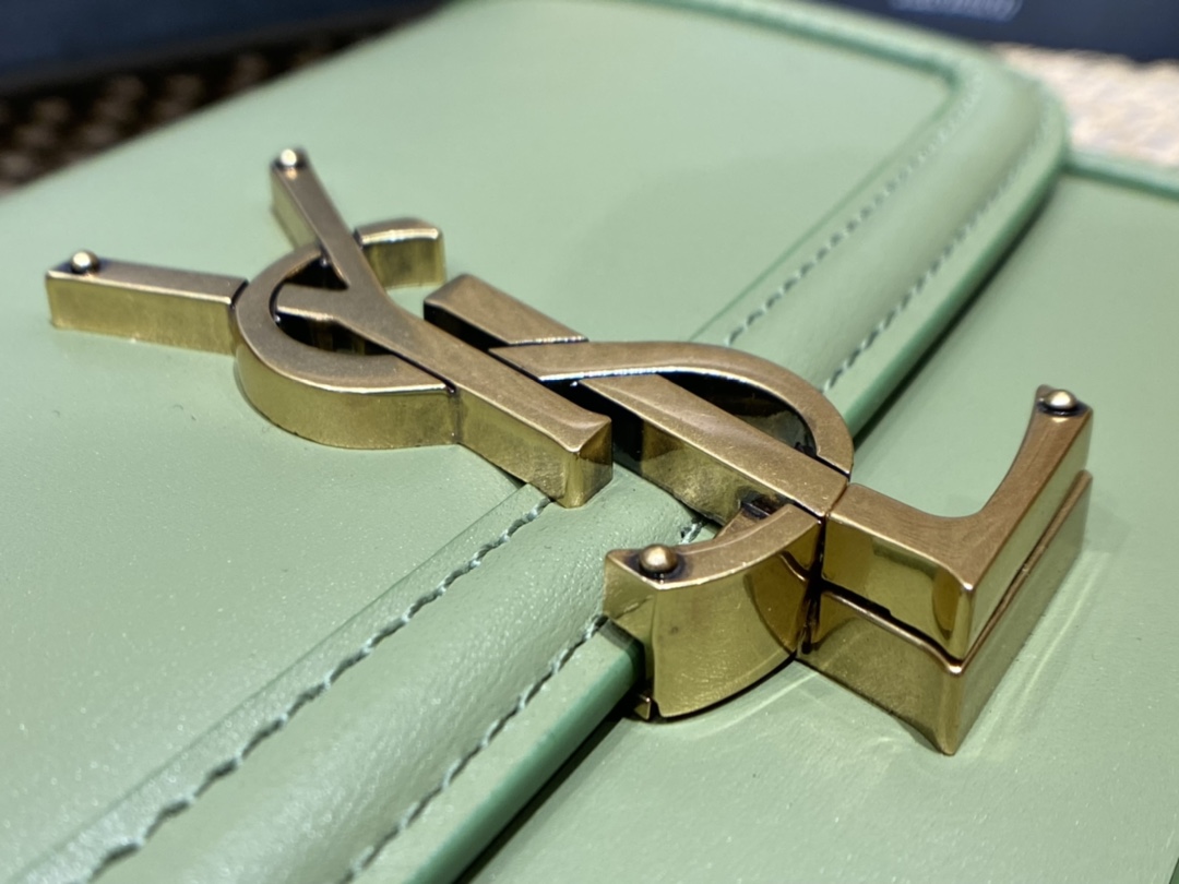 SAINT LAURENT 𝑺𝑶𝑳𝑭𝑬𝑹𝑰𝑵𝑶 𝑩𝑶𝑿 🎐.「avocado green」#：634306