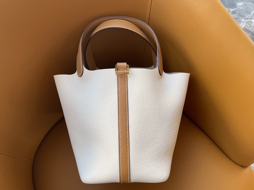 picotin18 cream white tc spelled sesame swift leather