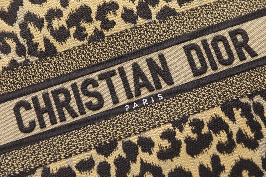 DIOR TOTE Leopard Print Shopping Bag