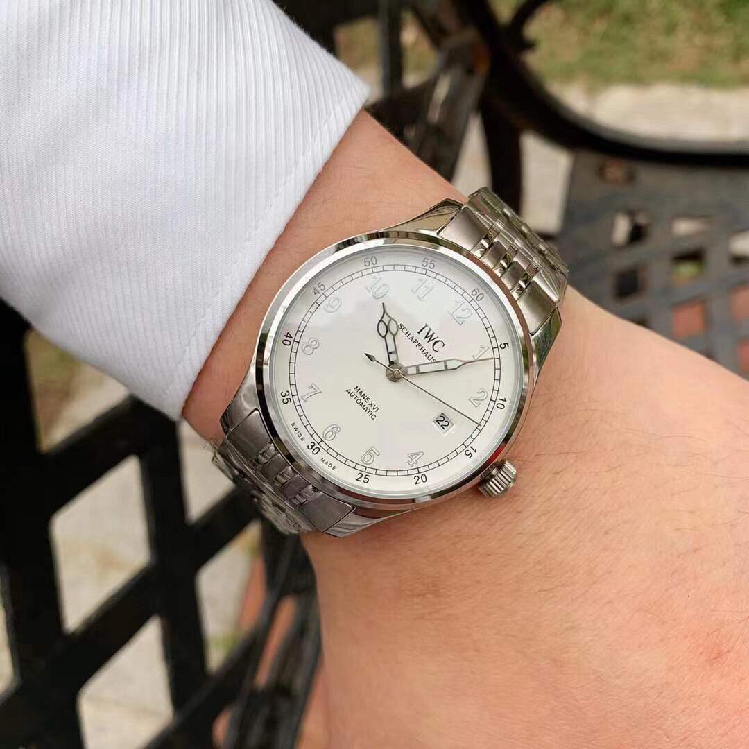 IWC- Vanguard - Men's Watch Mechanical Automatic Movement Mineralized Glass 316L Stainless Steel Case