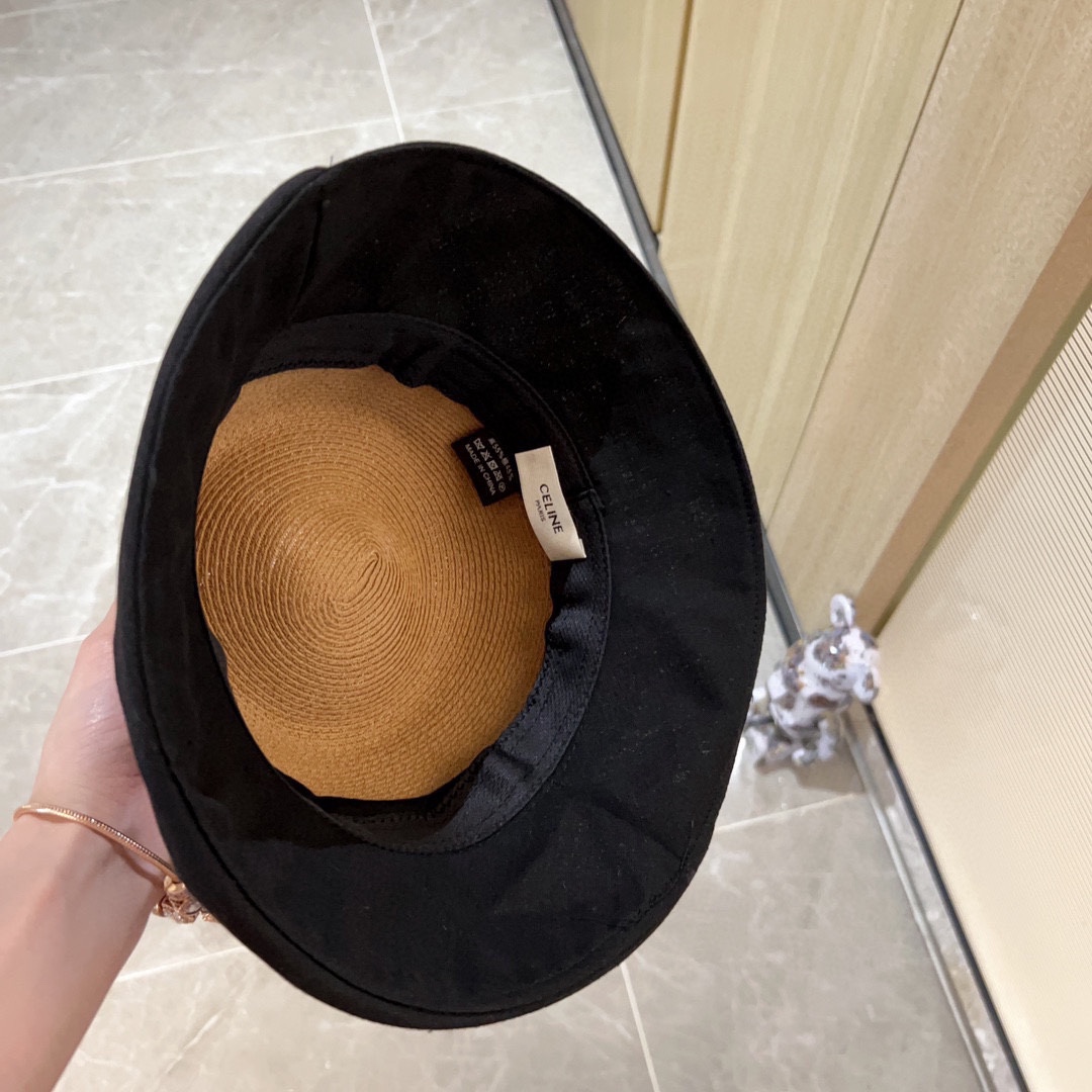 Celine bucket hat straw hat