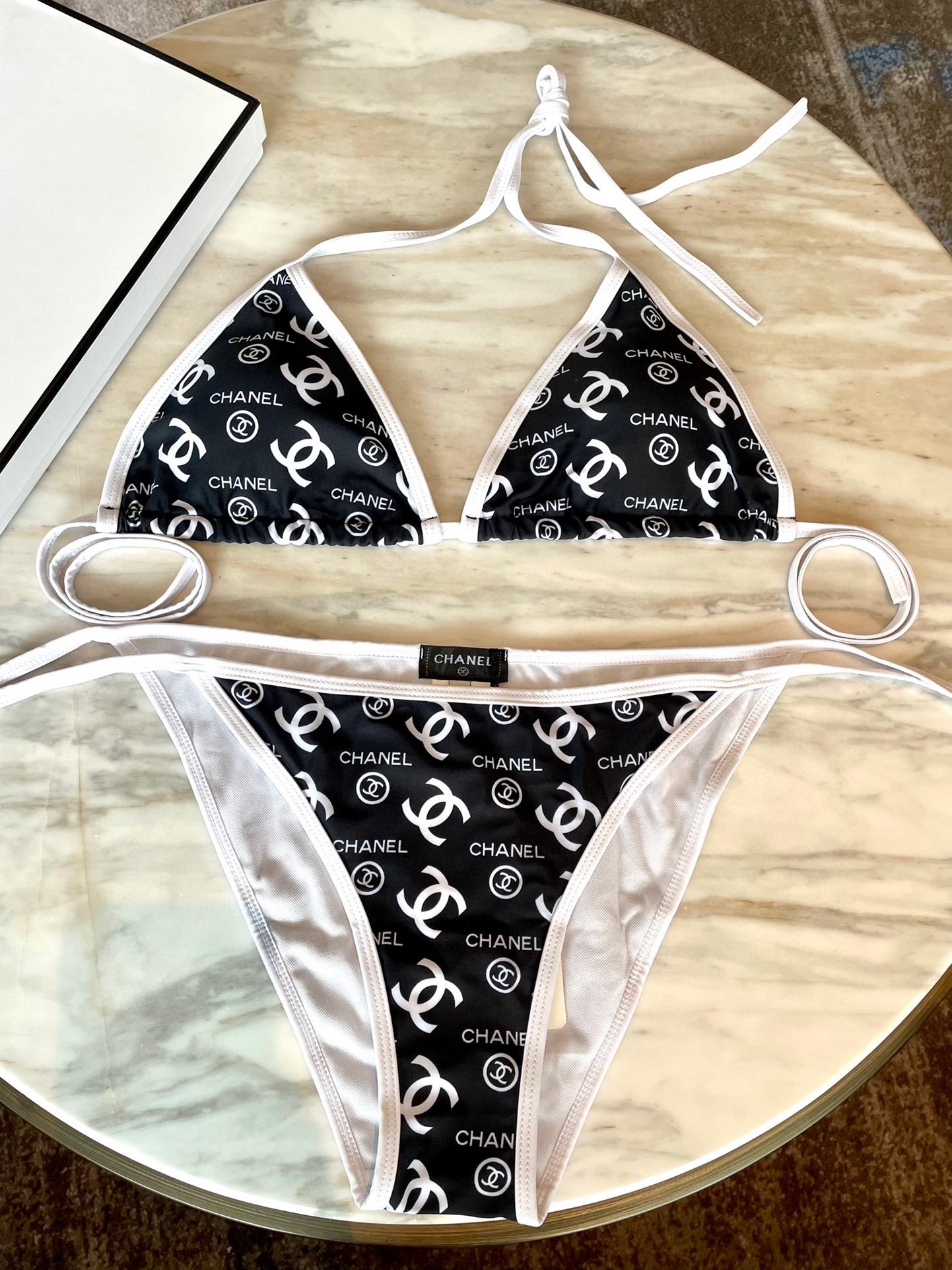 Chanel New Printed Bikini Swimsuit