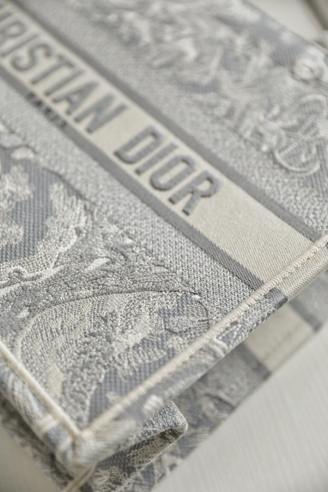 DIOR TOTE Grey embroidery