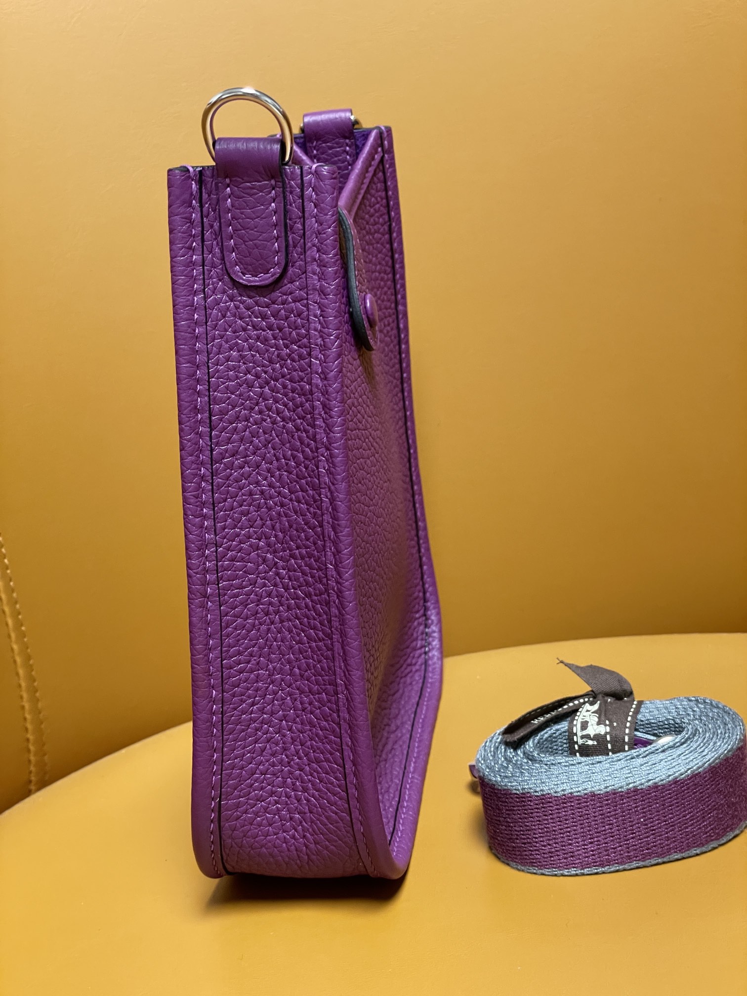 Mini evelyn anemone purple tc leather