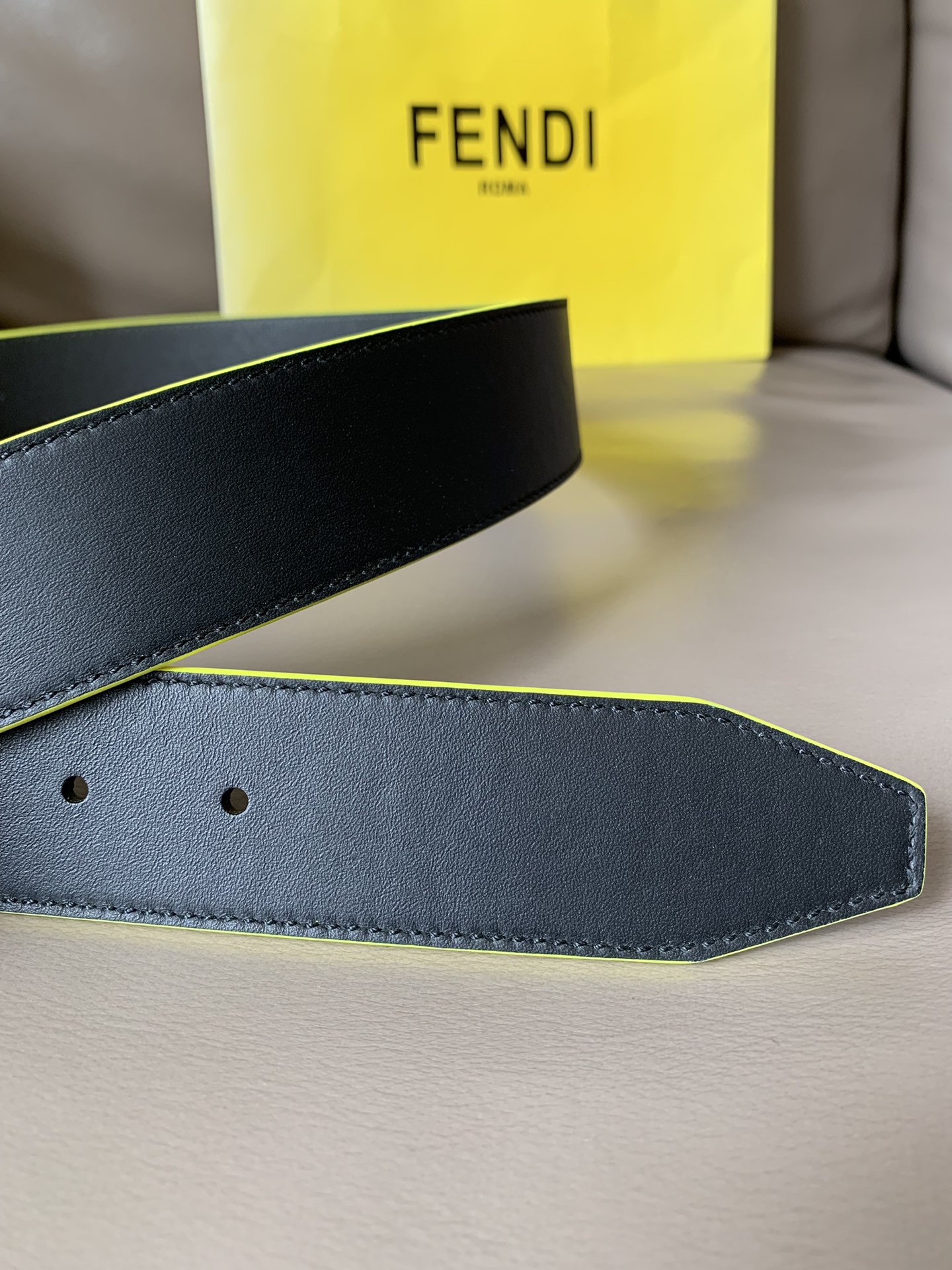 FENDI new embroidery    belt ✌️FF pattern wide belt