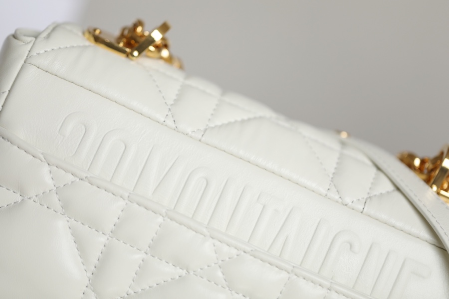 DIOR CARO white gilt buckle DR-061