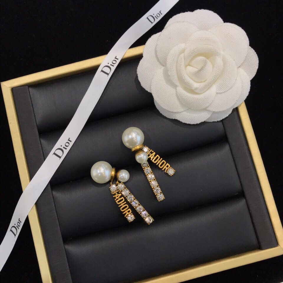 Dior stud earrings
