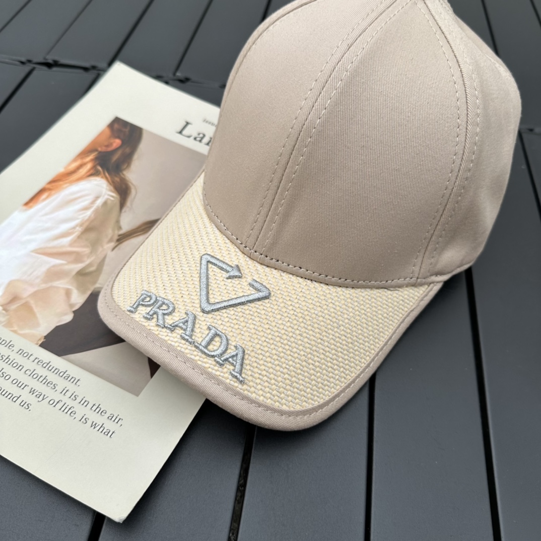 prada classic triangle logo baseball cap