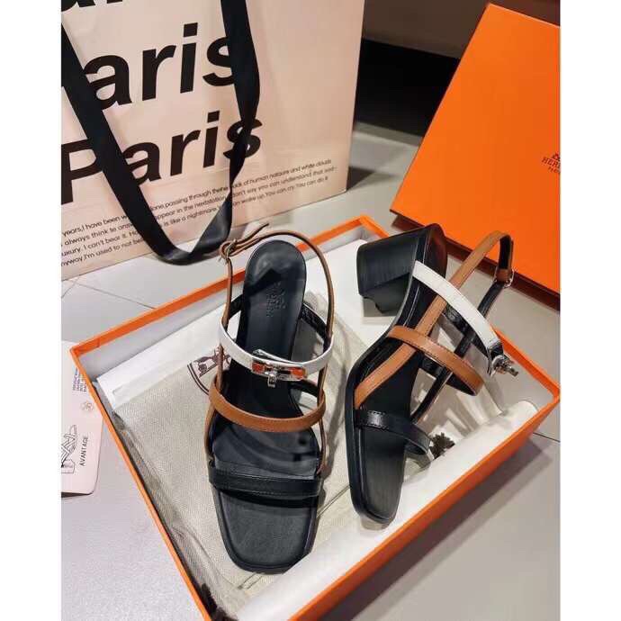 Hermes 6.5cm medium heel sandals