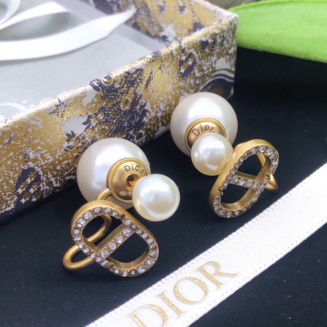 Dior stud earrings