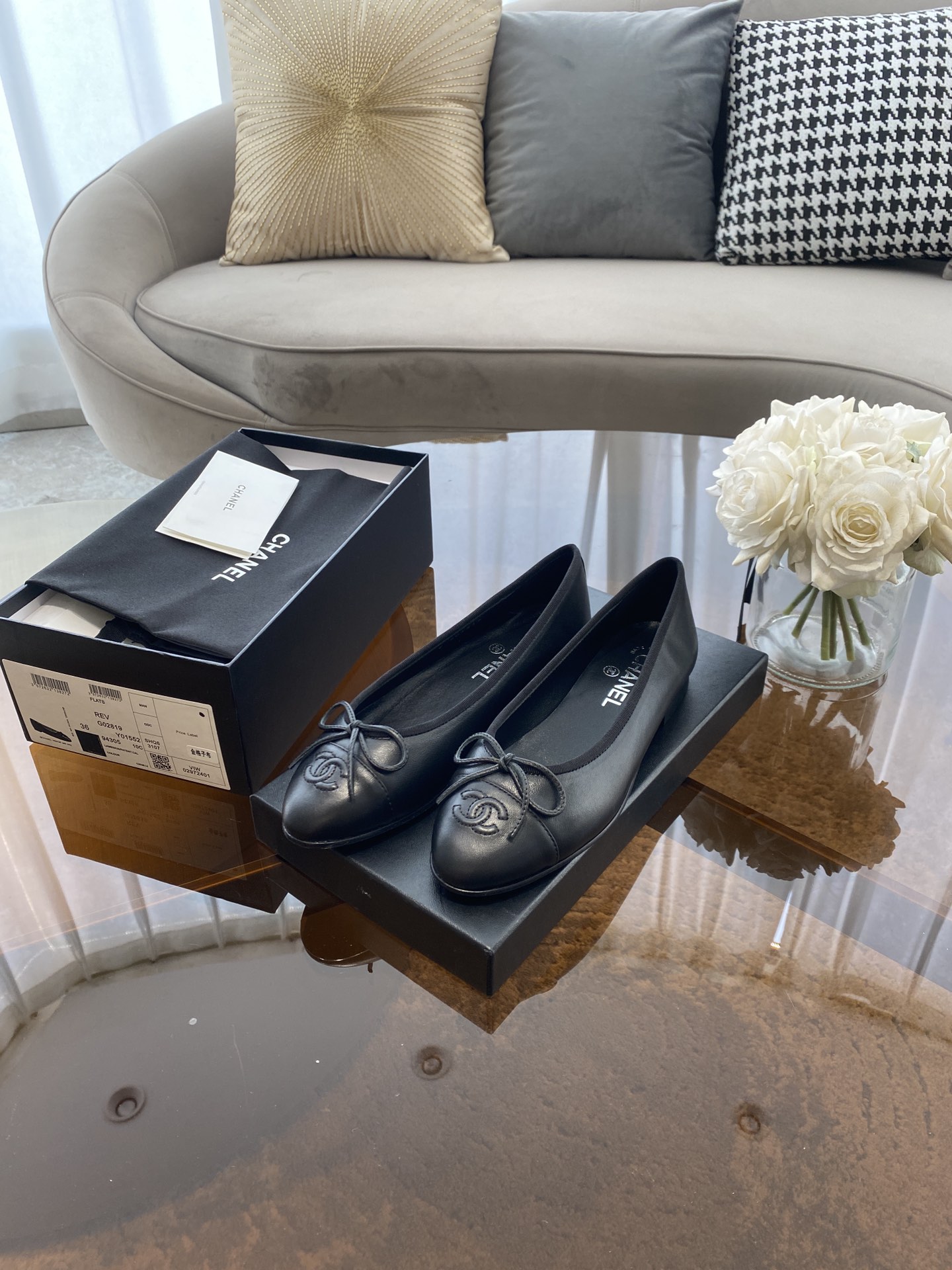 CHANEL ballet shoes Imported custom leather Italy imported leather outsole