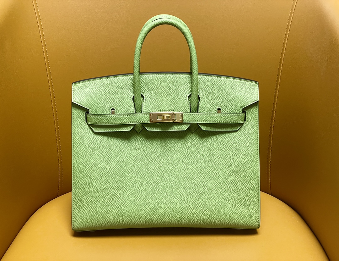 Bk25 outer seam 3i avocado green epsom gold buckle