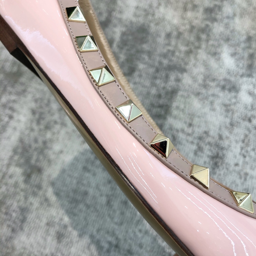 Valentino VT Collection Flats Patent Leather Pink