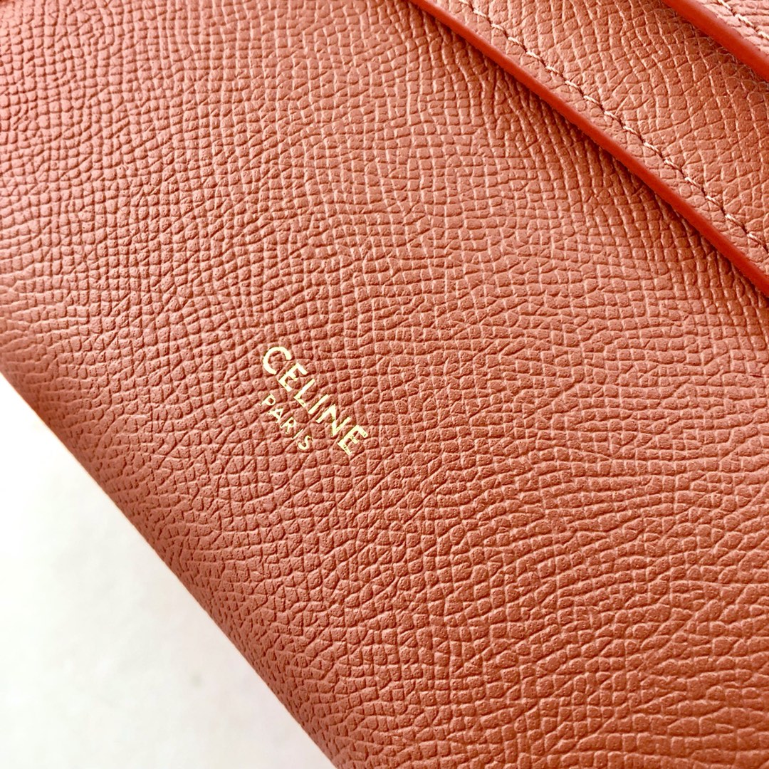 𝐂𝐞𝐥𝐢𝐧𝐞 𝐛𝐞𝐥𝐭 𝐩𝐢𝐜𝐨 𝟏𝟔𝐜𝐦 Grained Calfskin Bag