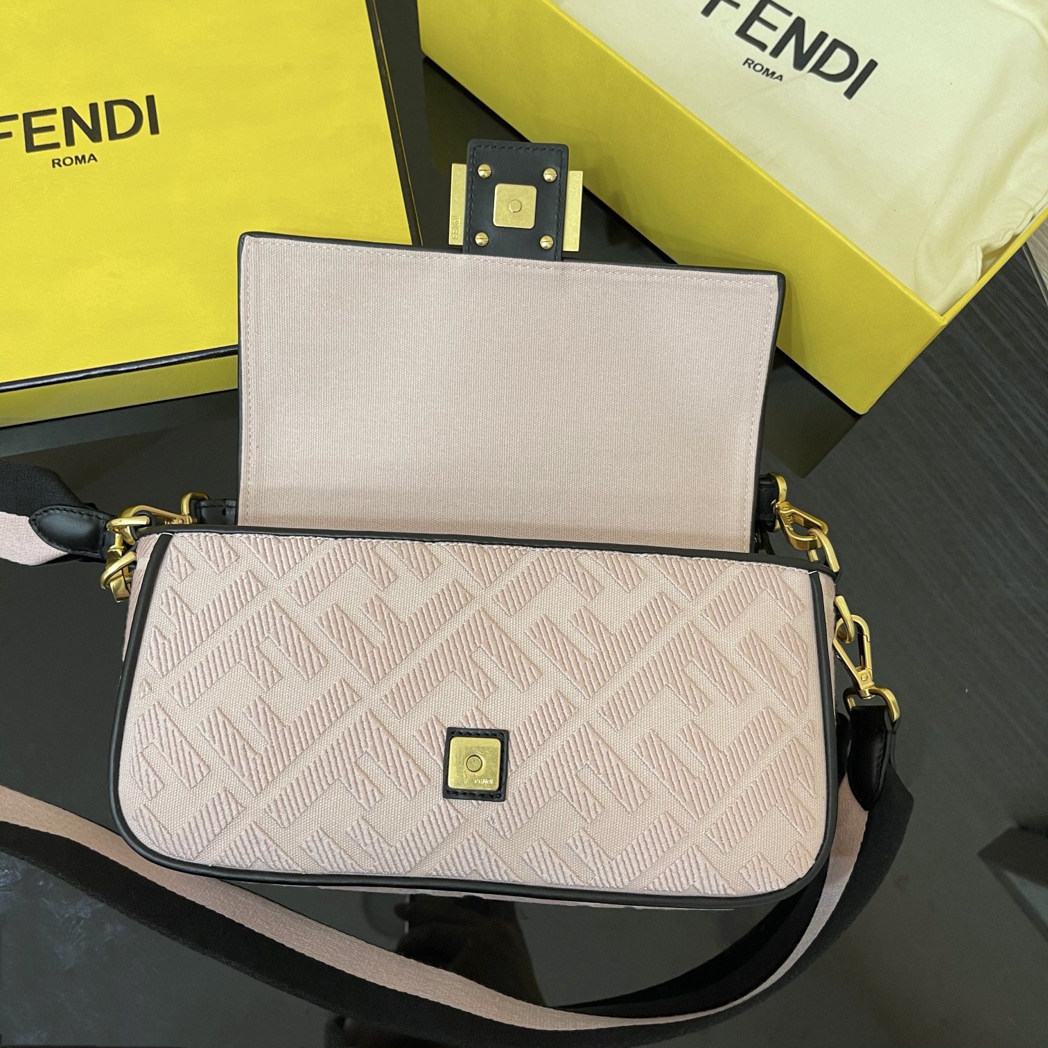FENDI Medium 2020 Latest Baguette Denim F Logo Collection