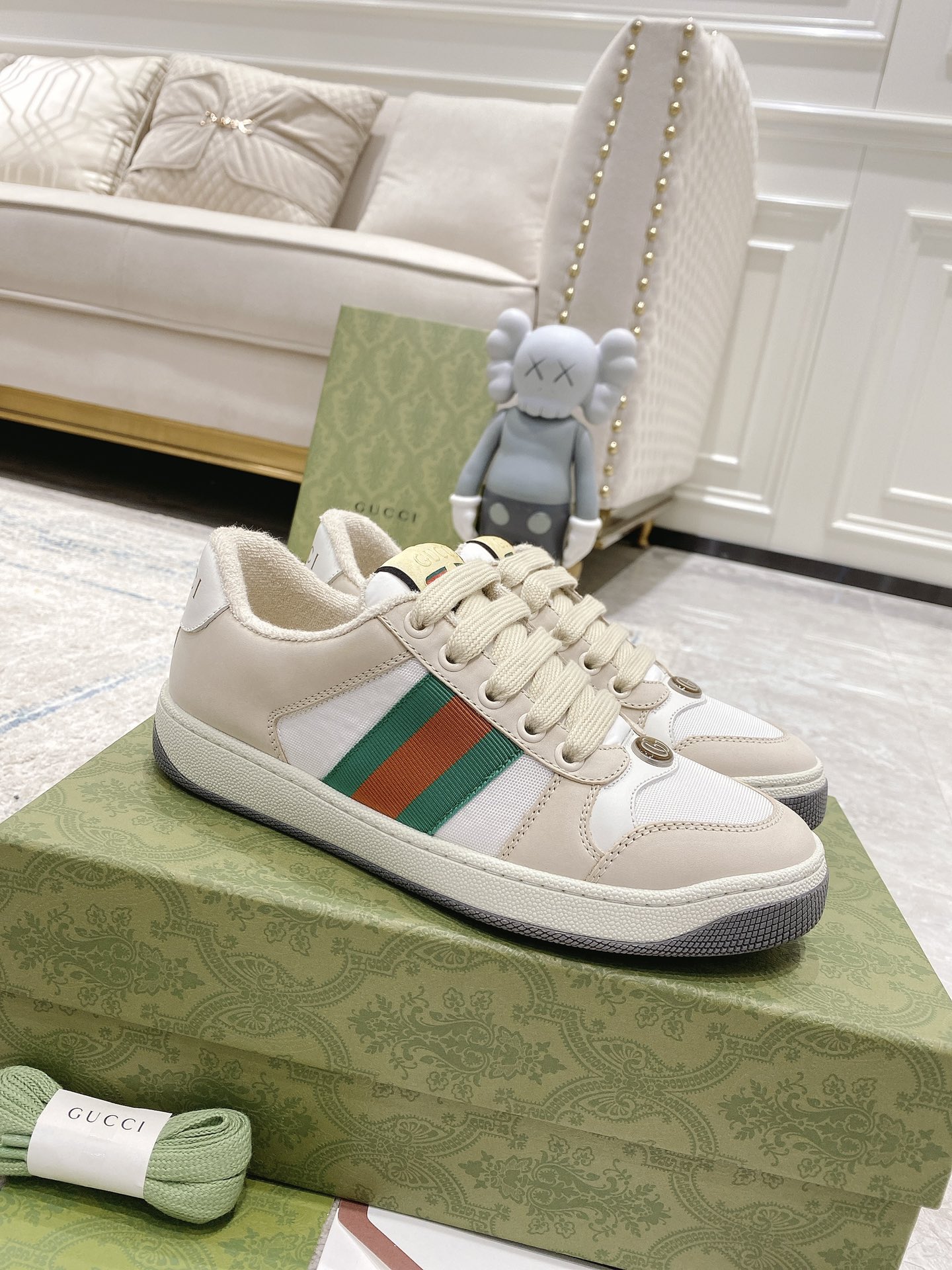 Gucci new upgraded small dirty shoes couple models