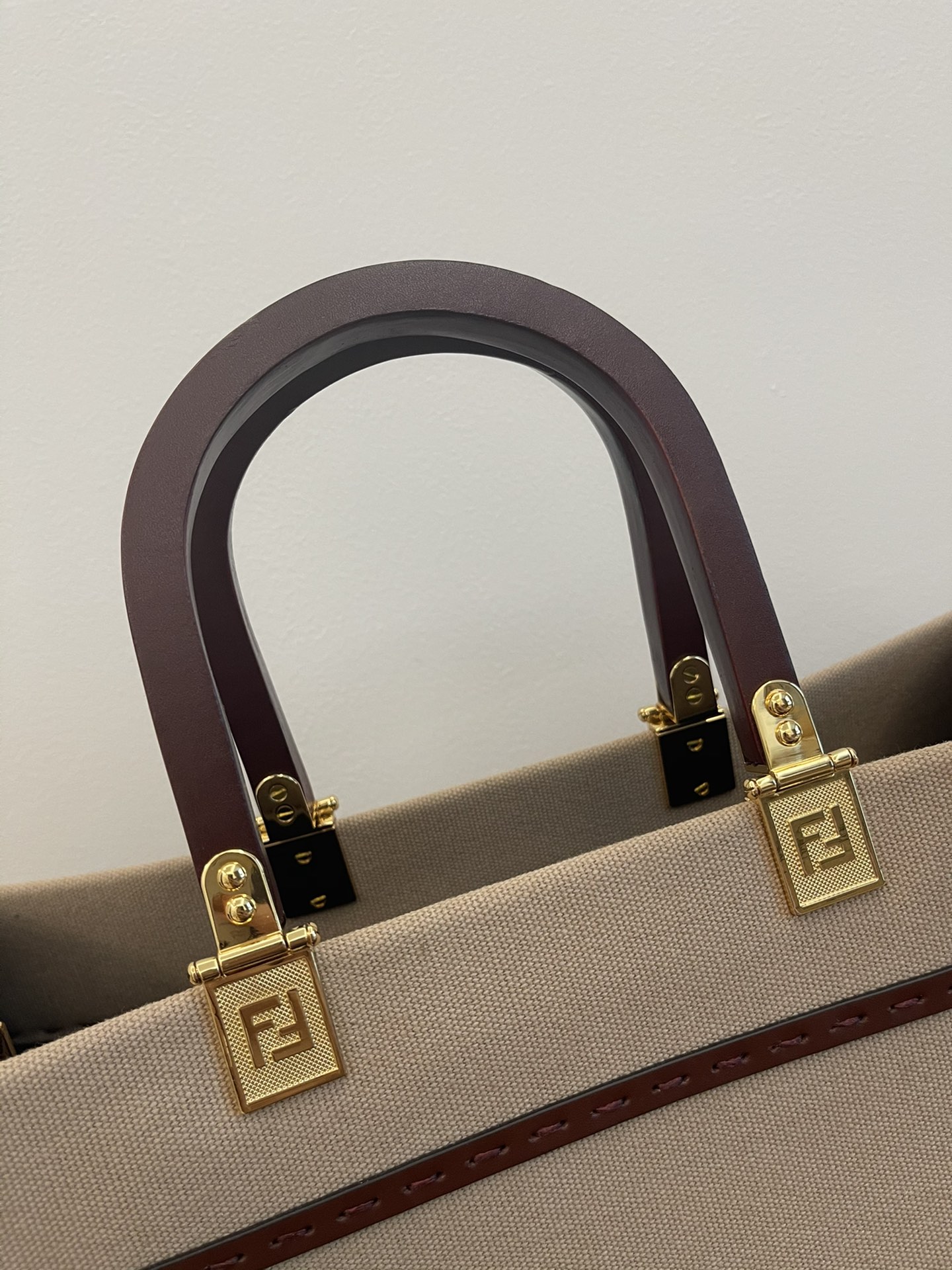 FENDI Large Khaki Tote Bag 