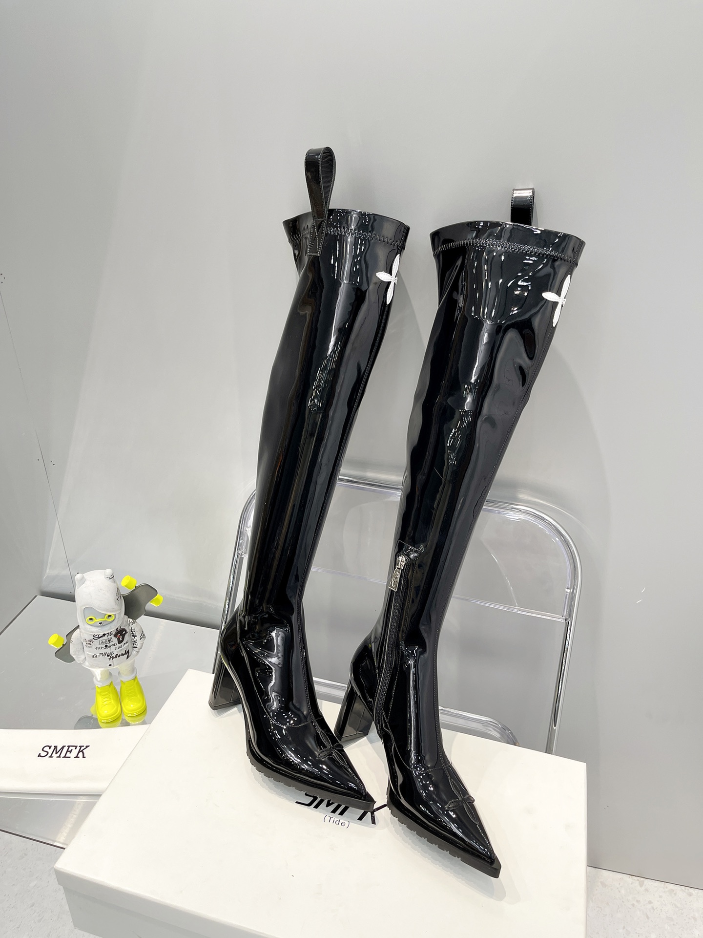 𝐒𝐌𝐅𝐊｜𝟐𝟎𝟐𝟐/𝐒𝐒 𝐧𝐞𝐰 The versatile minimalist style knee-high boots customized double-layer stretch suede upper