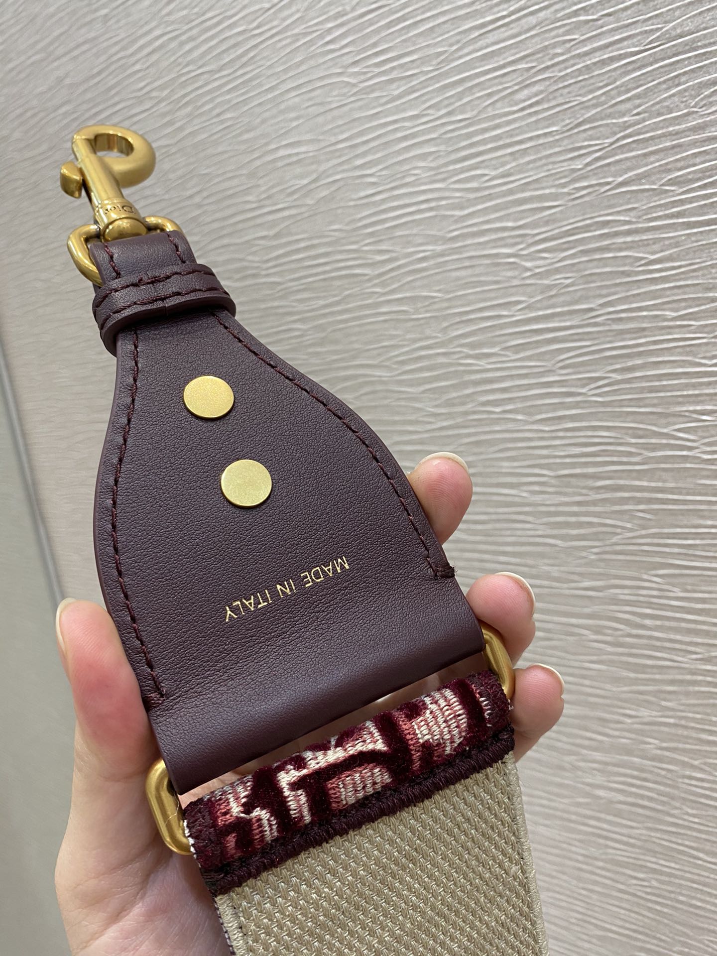 Dior Velvet Collection letter wide shoulder strap