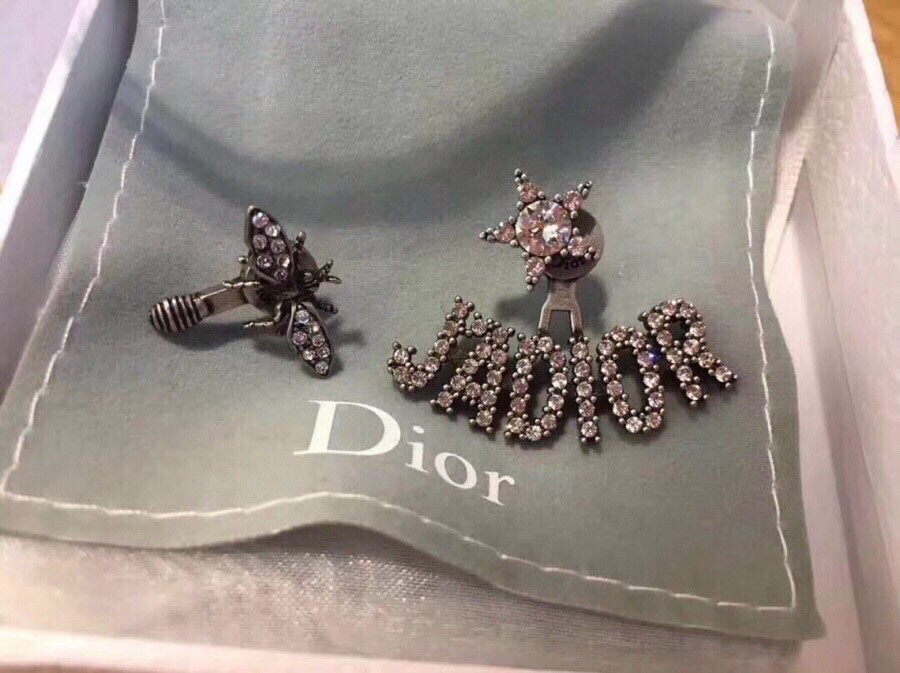 Dior Alphabet Bee Stud Earrings