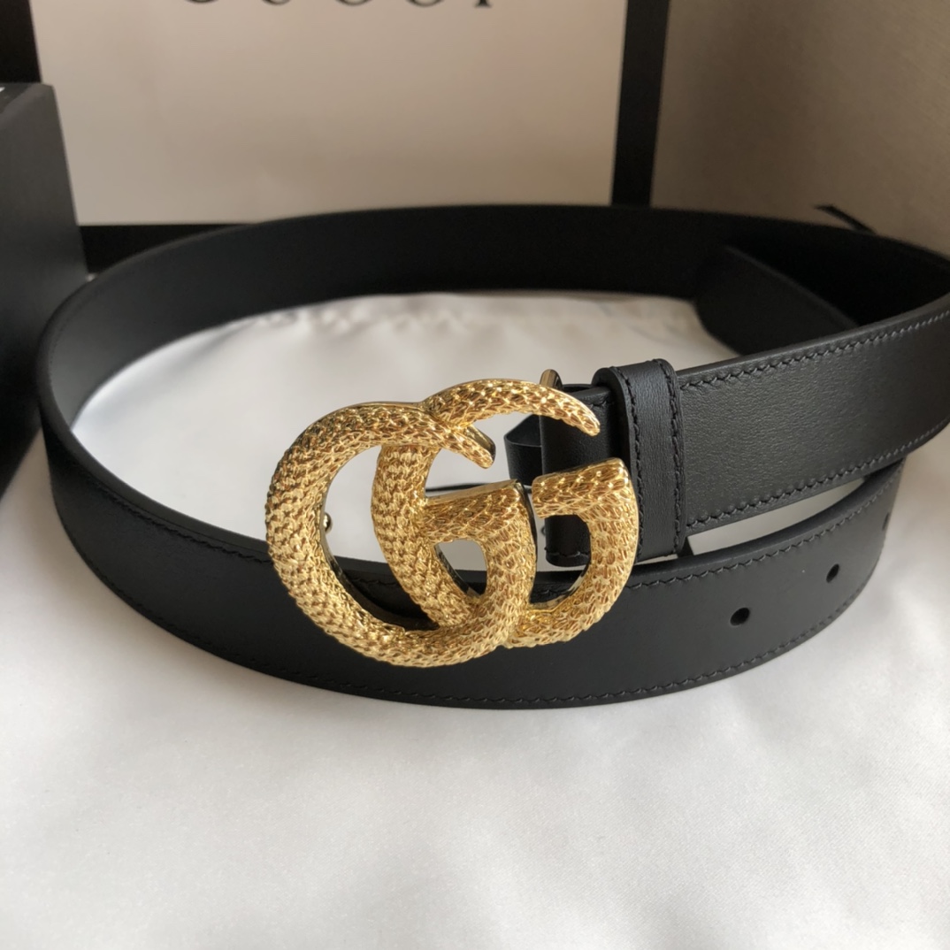 GUCCI Imported Top Layer Bottom Double G Wheat Ear Buckle