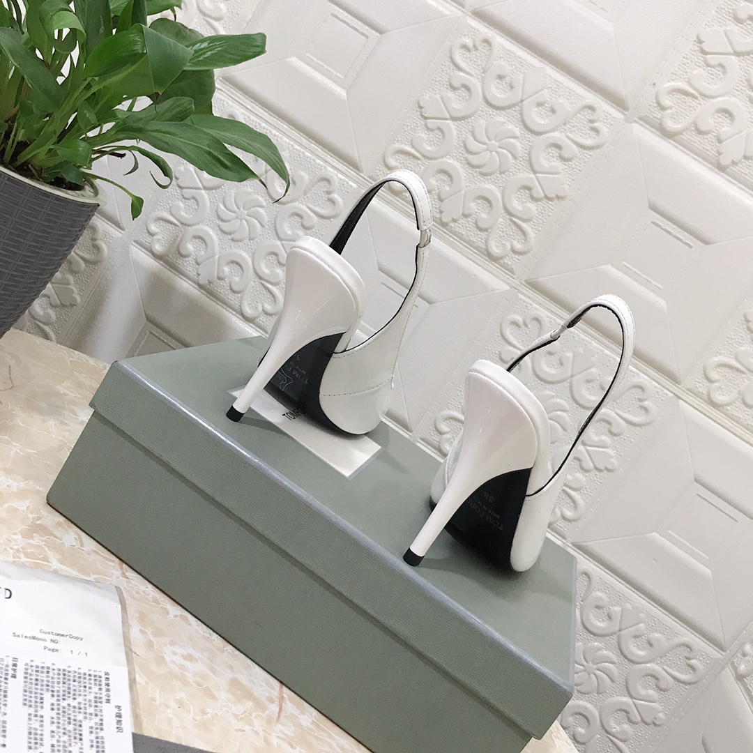 𝐓𝐎𝐌𝐅𝐎𝐑𝐃｜𝟐𝟎𝟐𝟑𝐒𝐒/𝐧𝐞𝐰 TOM high heeled bag toe sandals Original black leather outsole