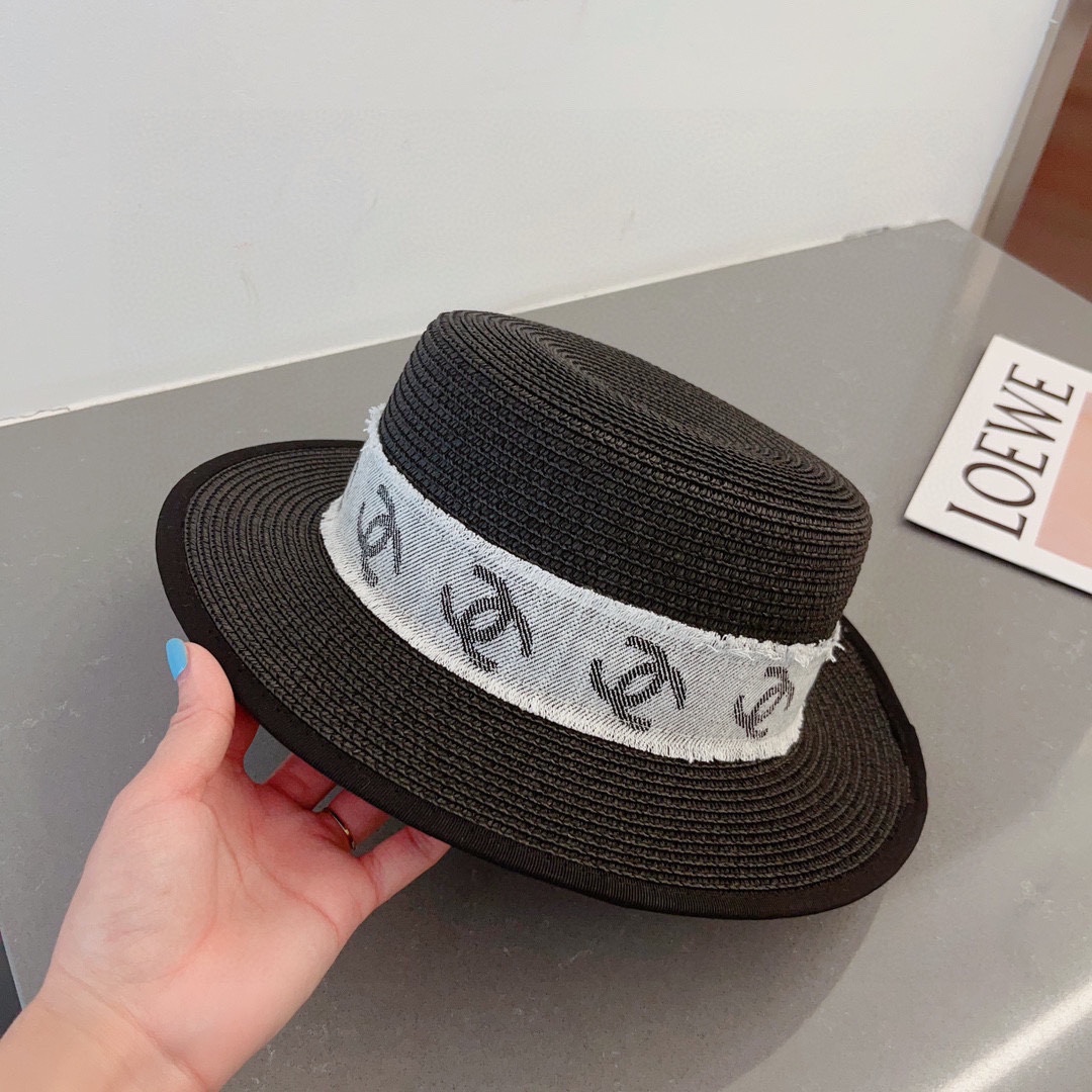 CHANEL bowler hat, sun visor hat