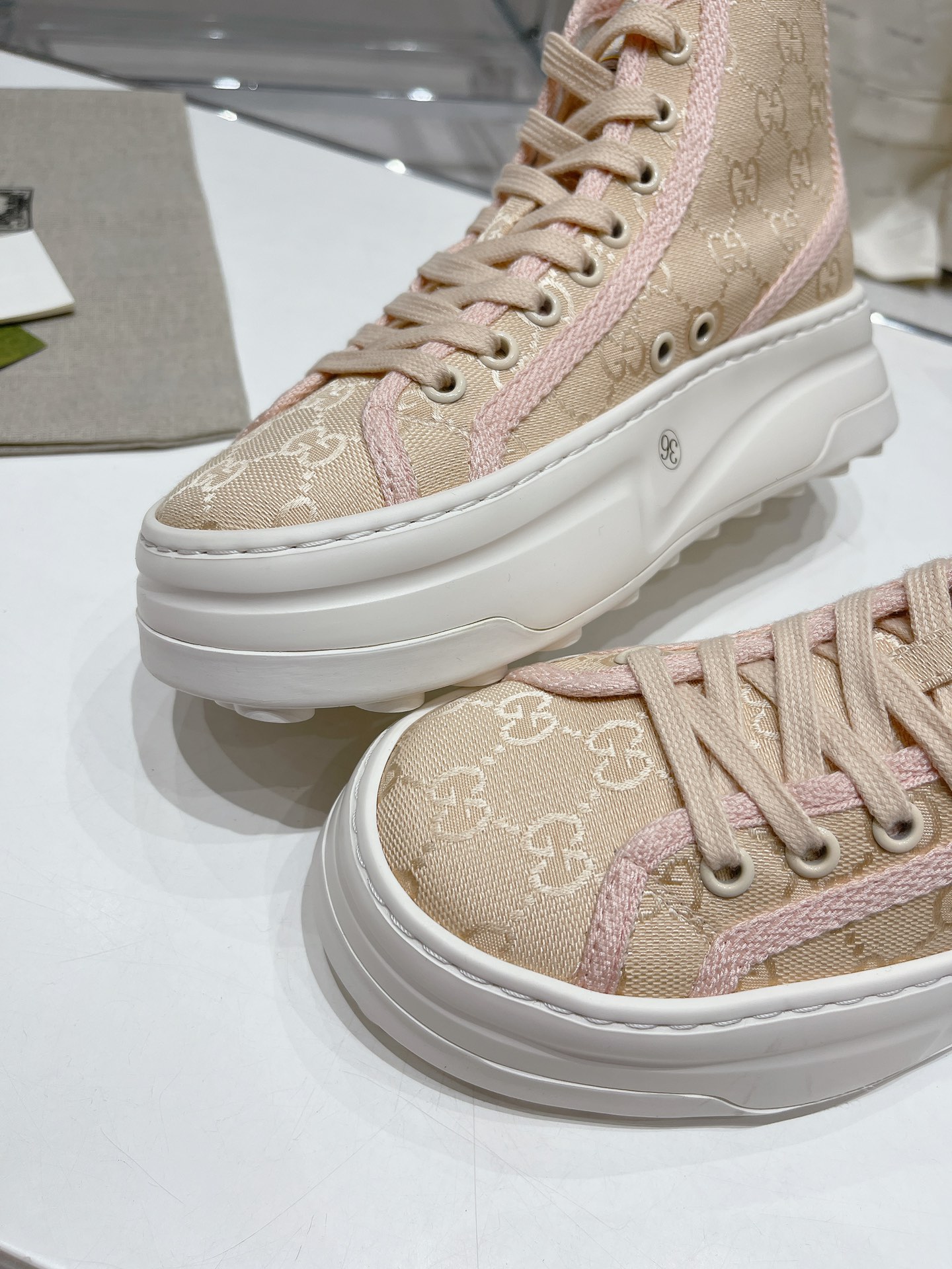 Gucci Explosive Presbyopia Canvas Casual Platform Shoes