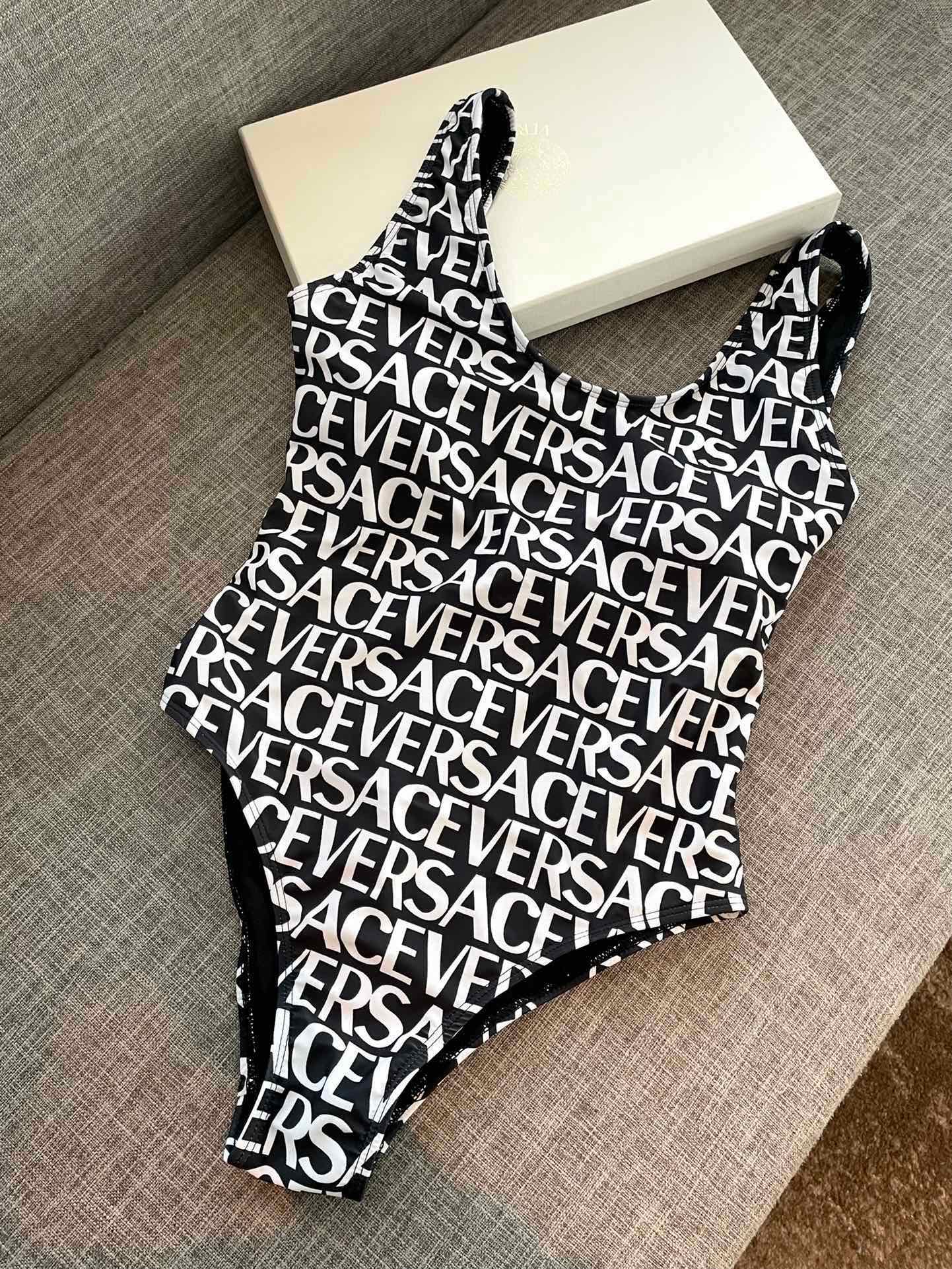 Versace New monogrammed one-piece swimming costume