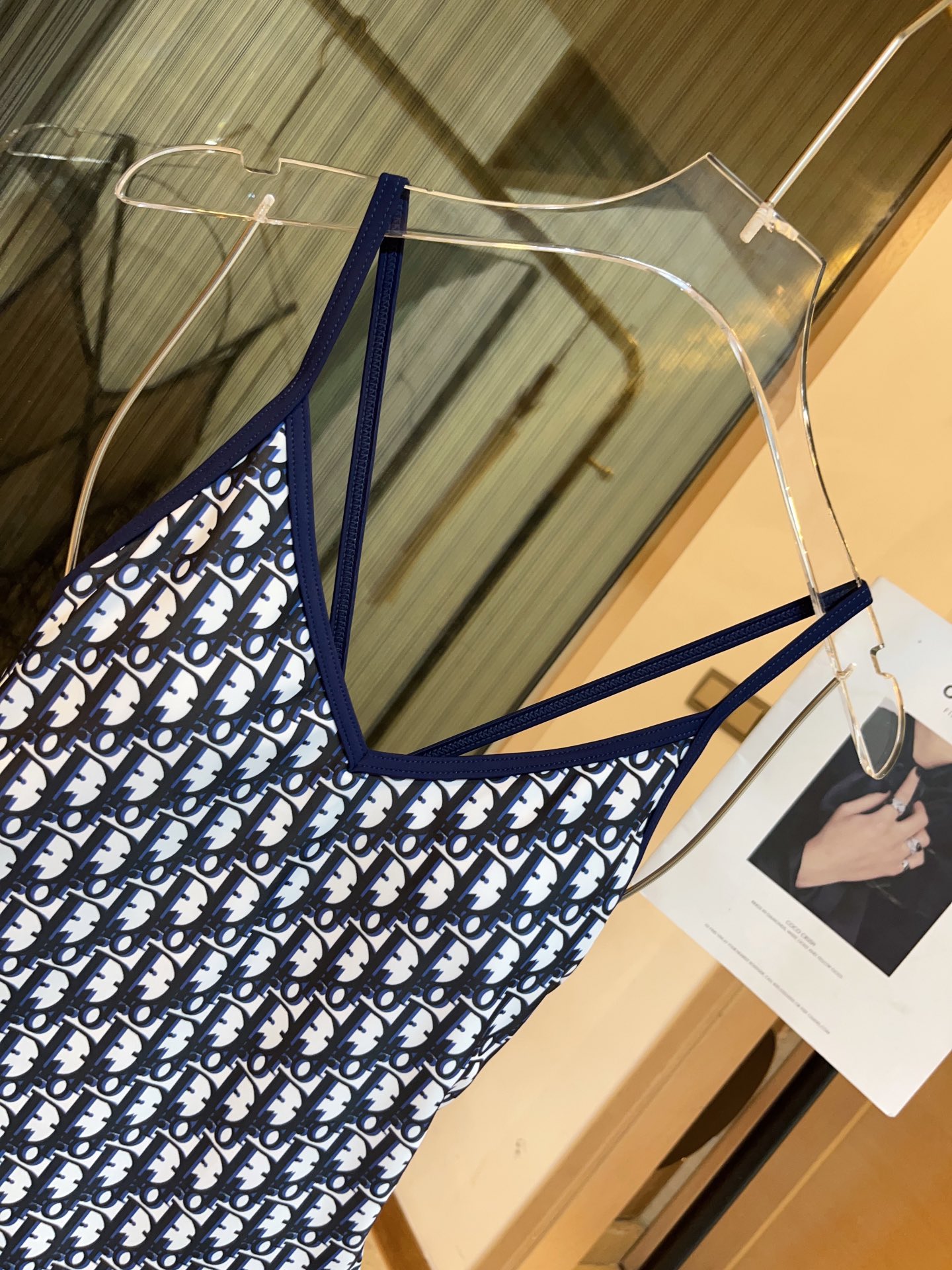 Dior long-sleeved one-piece swimsuit with sun protection