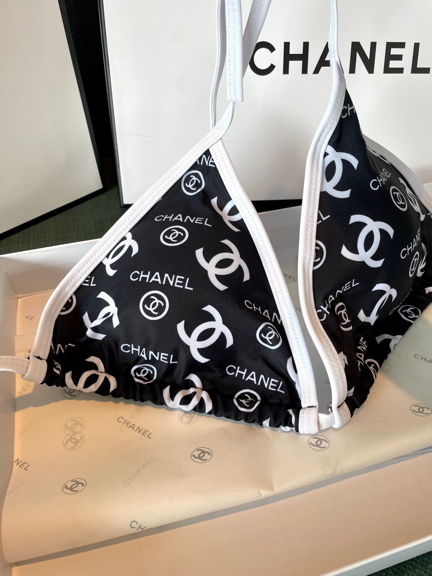 Chanel New Printed Bikini Swimsuit
