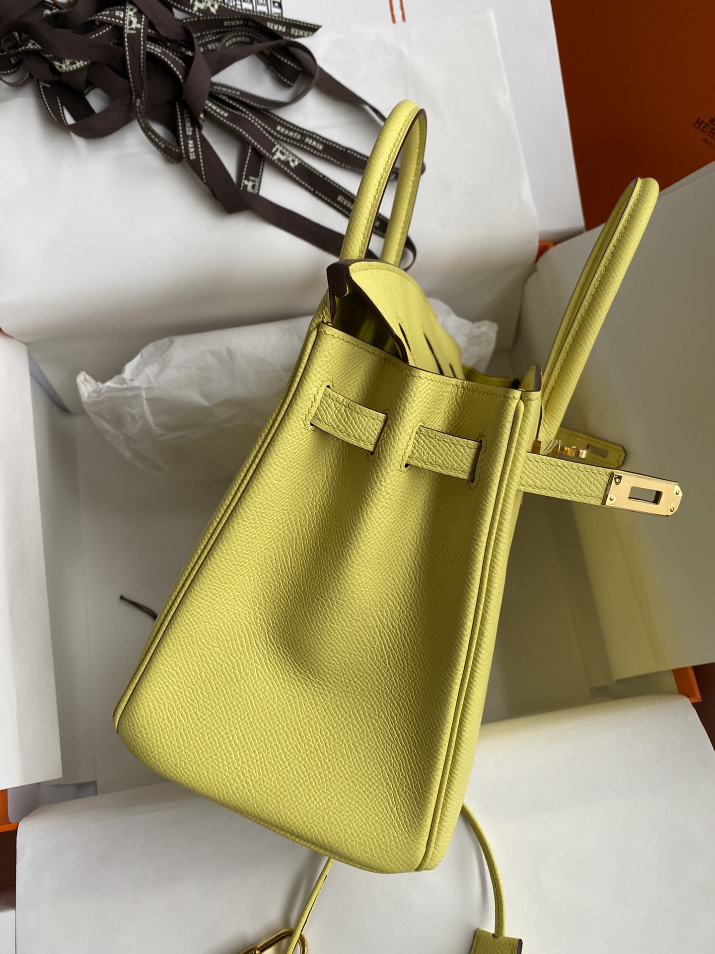 Birkin 25cm Epsom Leather Lemon Yellow 🍋 Gold Buckle