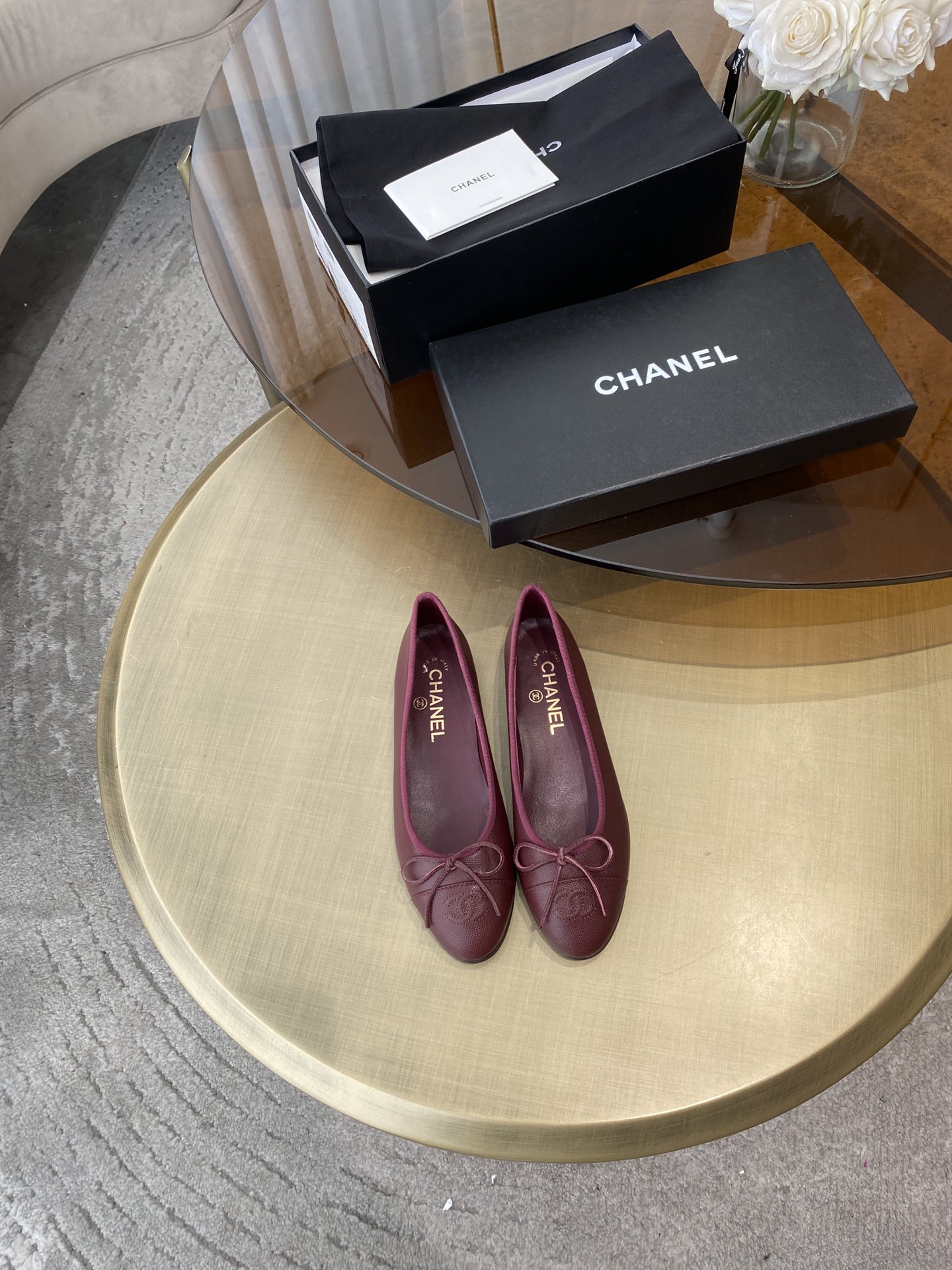 CHANEL ballet shoes Imported custom leather Italy imported leather outsole