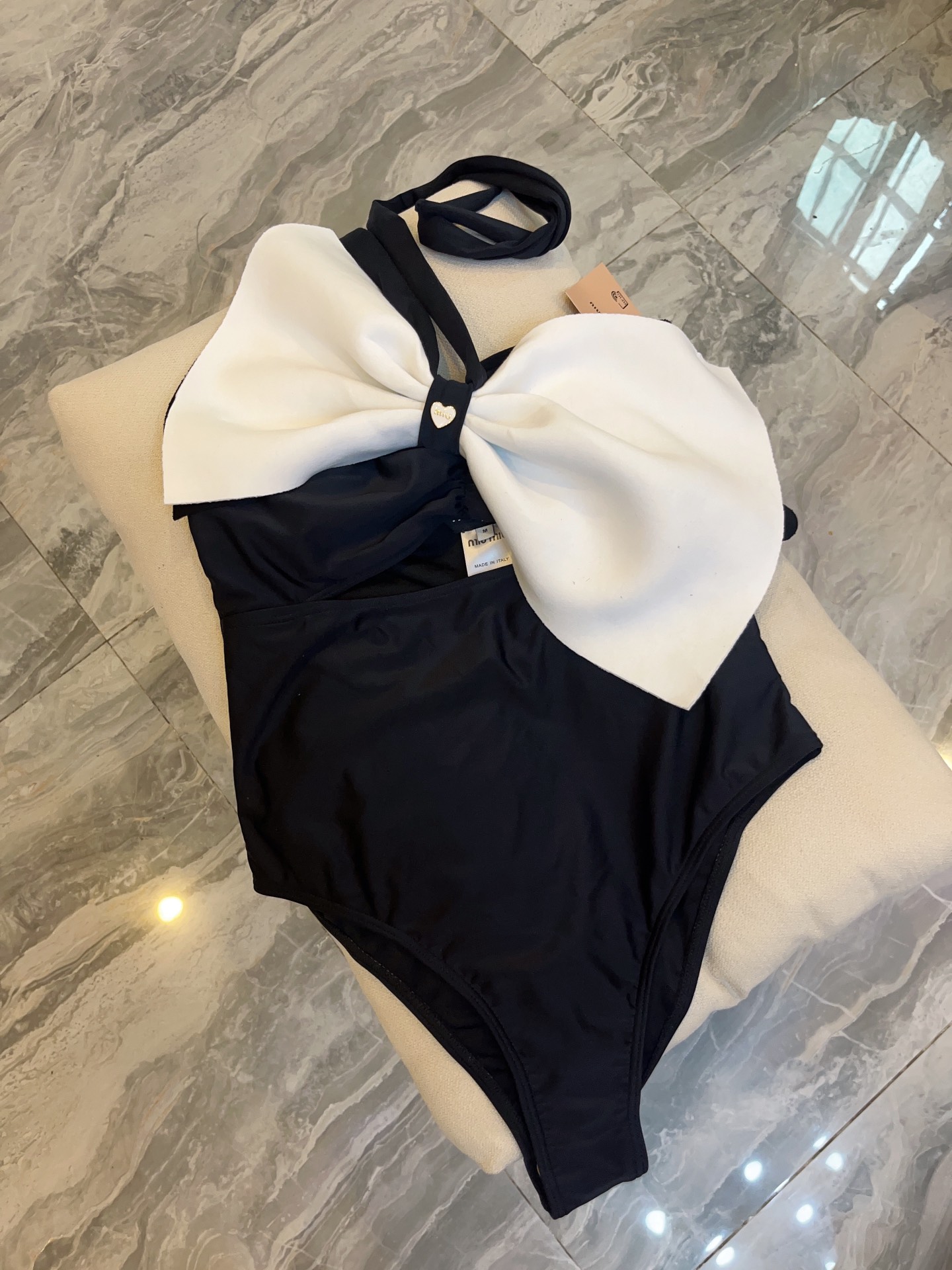 miumiu  one-piece bow bikini swimming costume