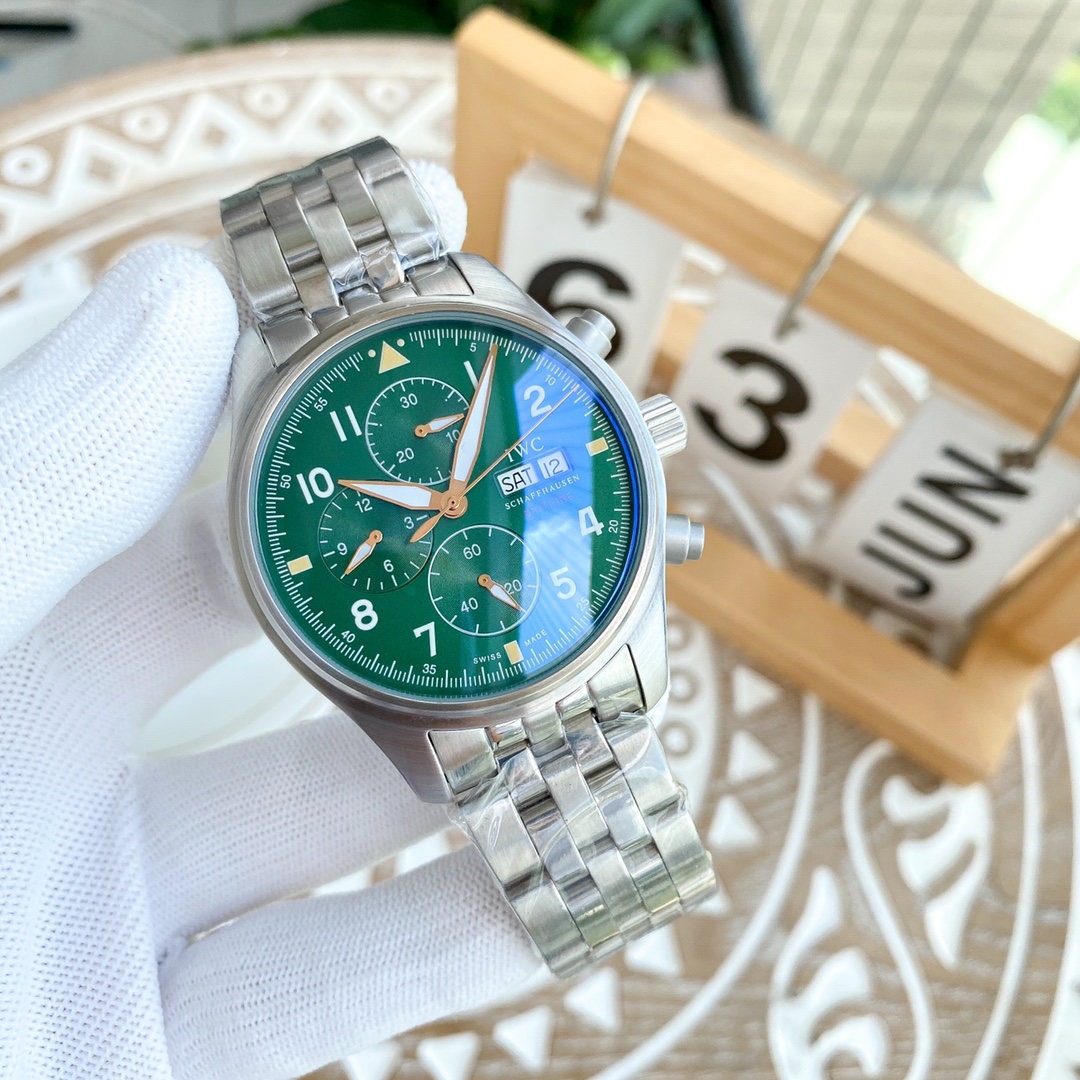 IWC- Fine men's watches Fully automatic mechanical movement, top 316 steel case and strap