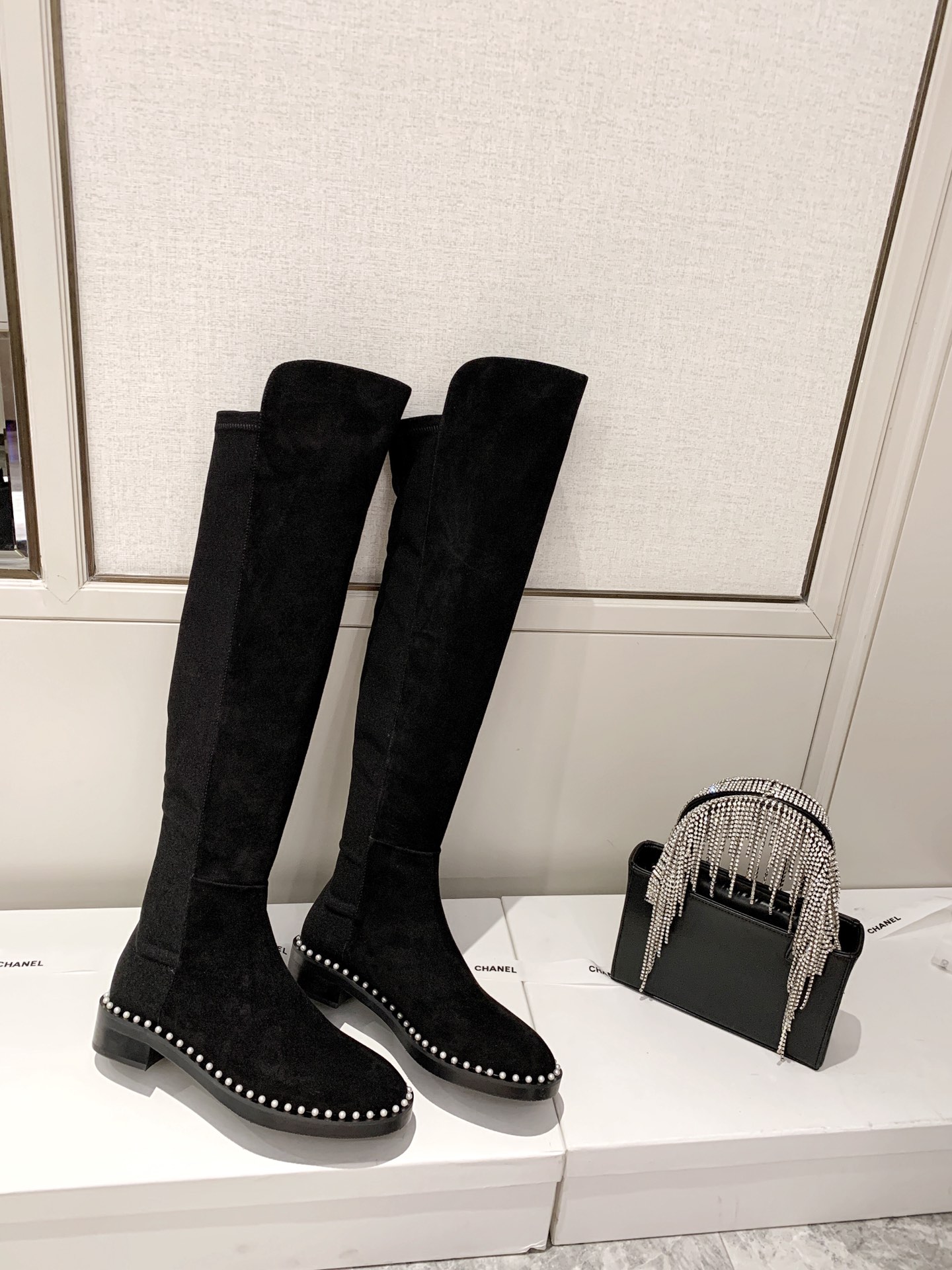 Stuart Weitzman 2020 fall and winter new pearl series on the new original imported calfskin