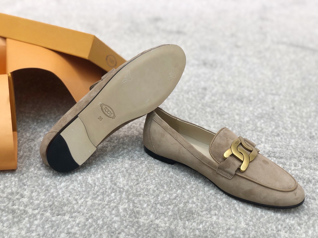 TOD'S 𝙏𝙊𝘿𝙎 TOD'S 20𝗙𝘄 New Kate Retro Metal Buckle Loafers