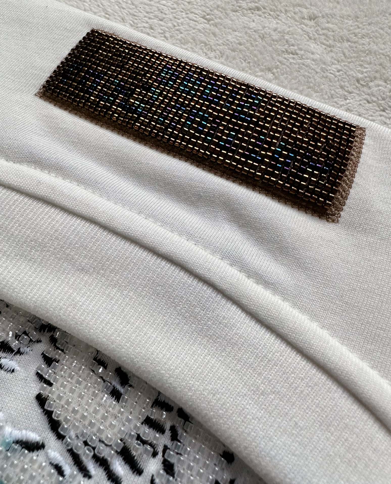 Louis Vuitton Heavy Industry Gradient Beaded Beaded Short Sleeve T