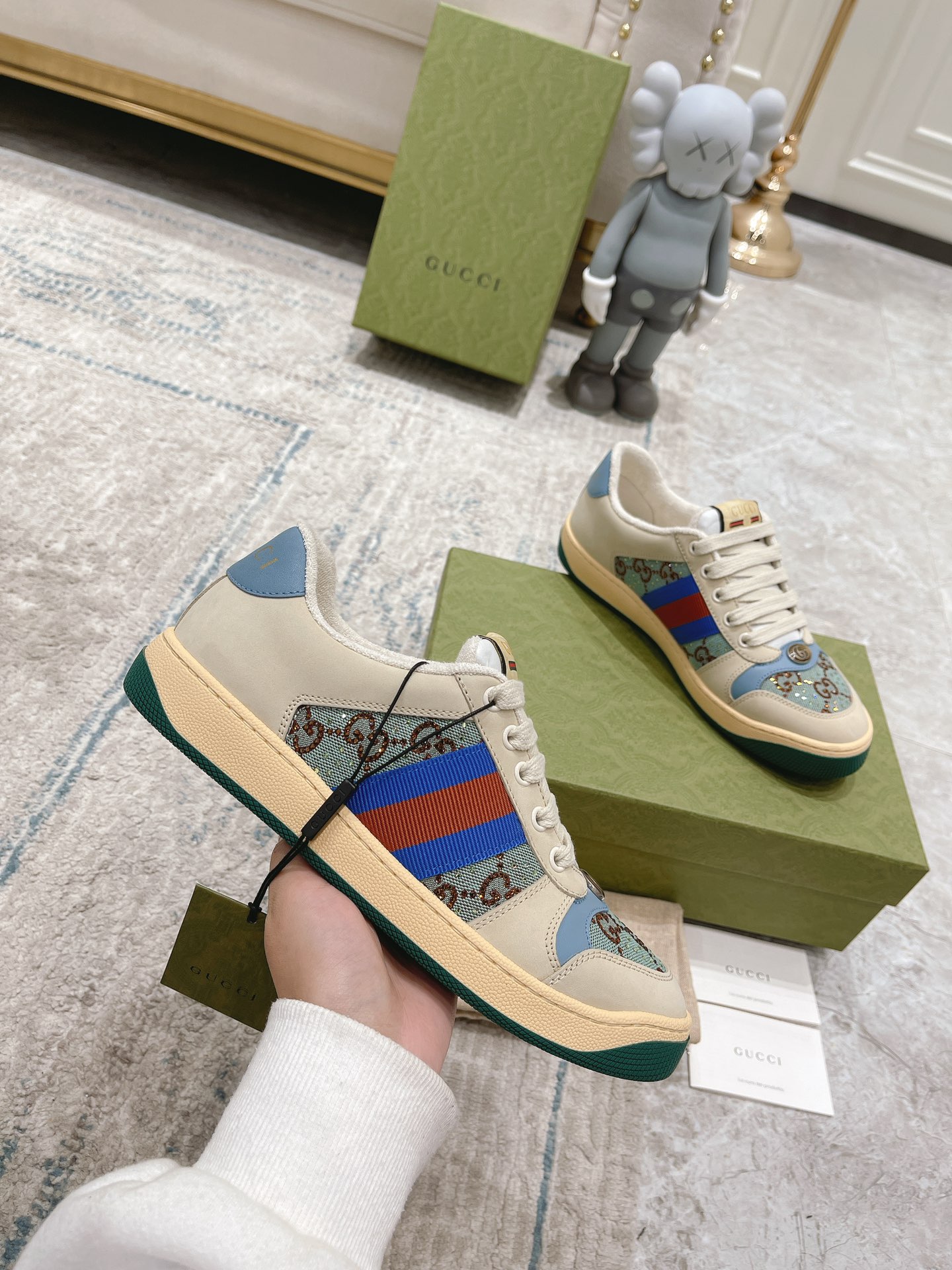 Gucci new upgraded small dirty shoes couple models