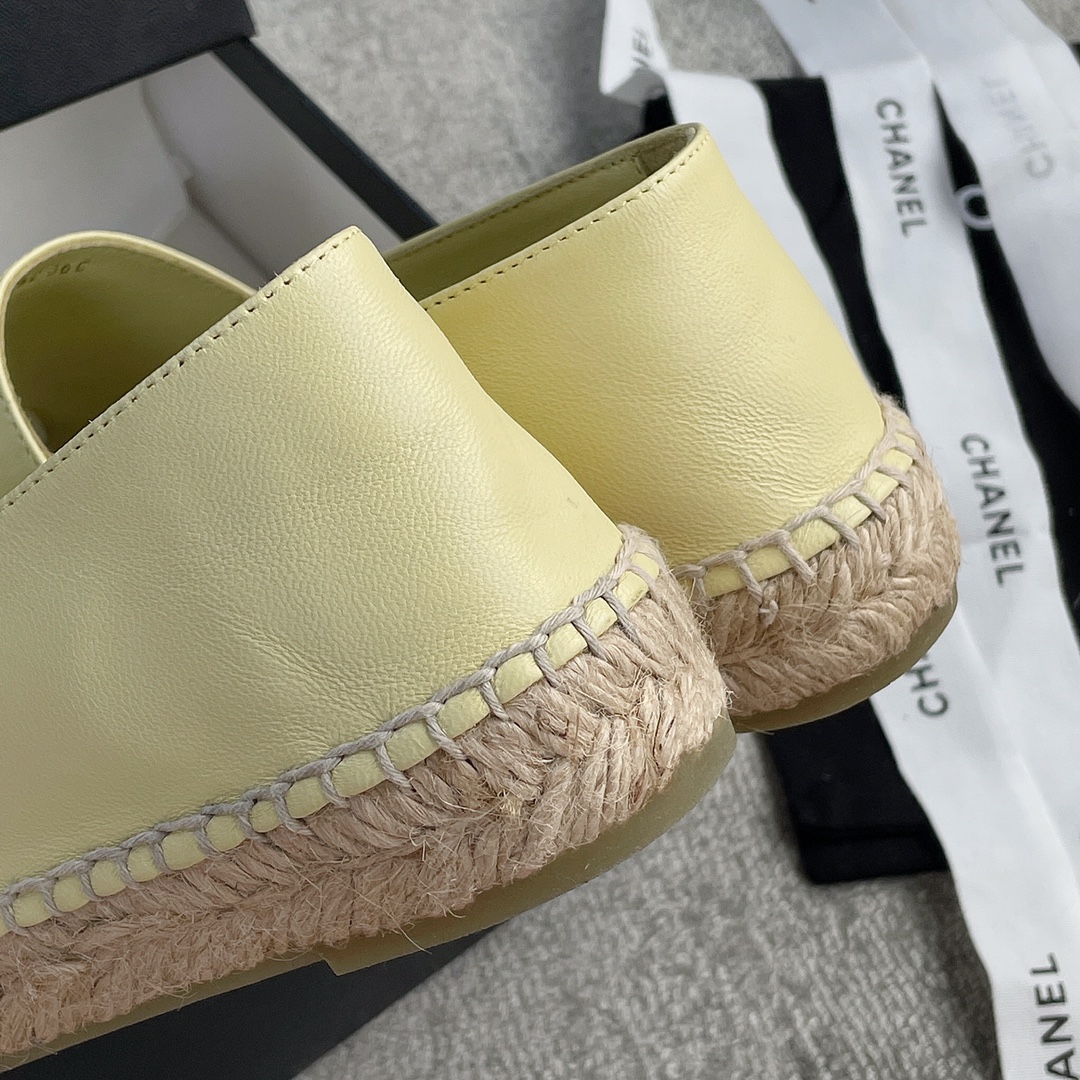 CHANEL fisherman shoes custom mixed sheepskin imported leather embryo leather upper soft inner cushion sheepskin