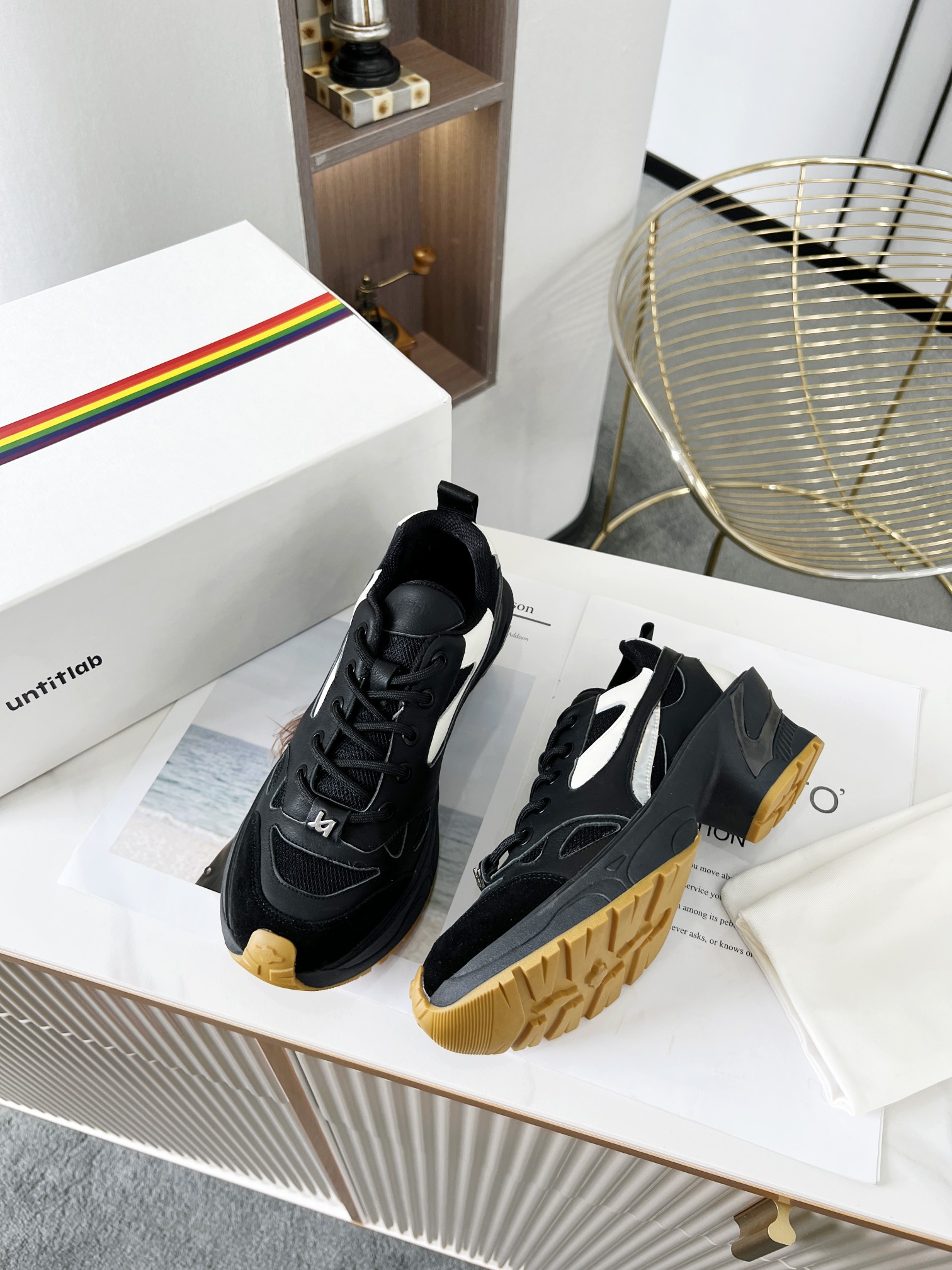 Untitlab 𝟐𝟎𝟐𝟐/𝐒𝐒 𝐧𝐞𝐰  Early spring capsule series of high-heeled sports sneakers sneakers can also be very fashionable