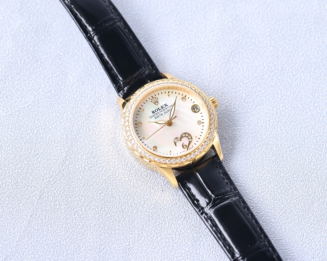 Rolex fashion women's watch simple three needle super luminous at night