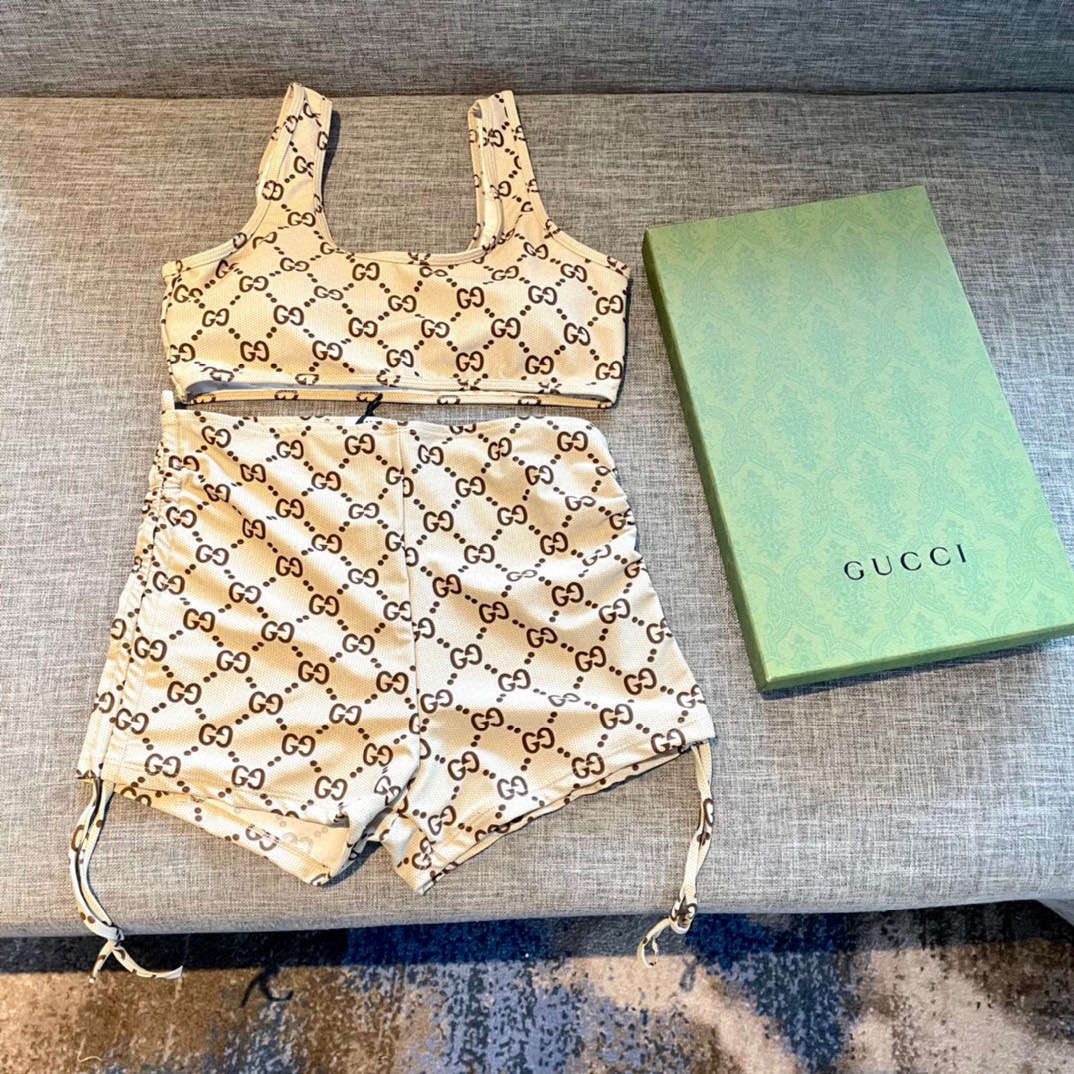 Gucci two-piece letter swimsuit