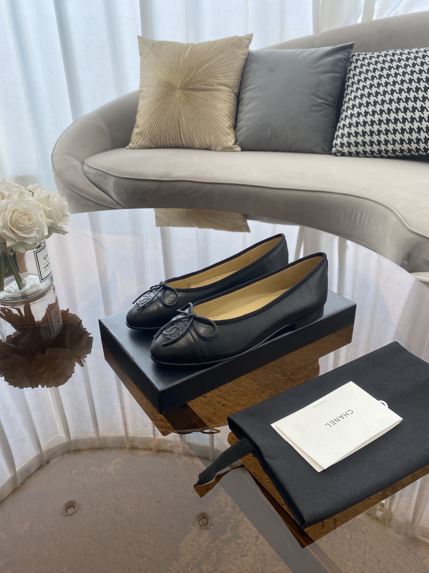 CHANEL ballet shoes Imported custom leather Italy imported leather outsole