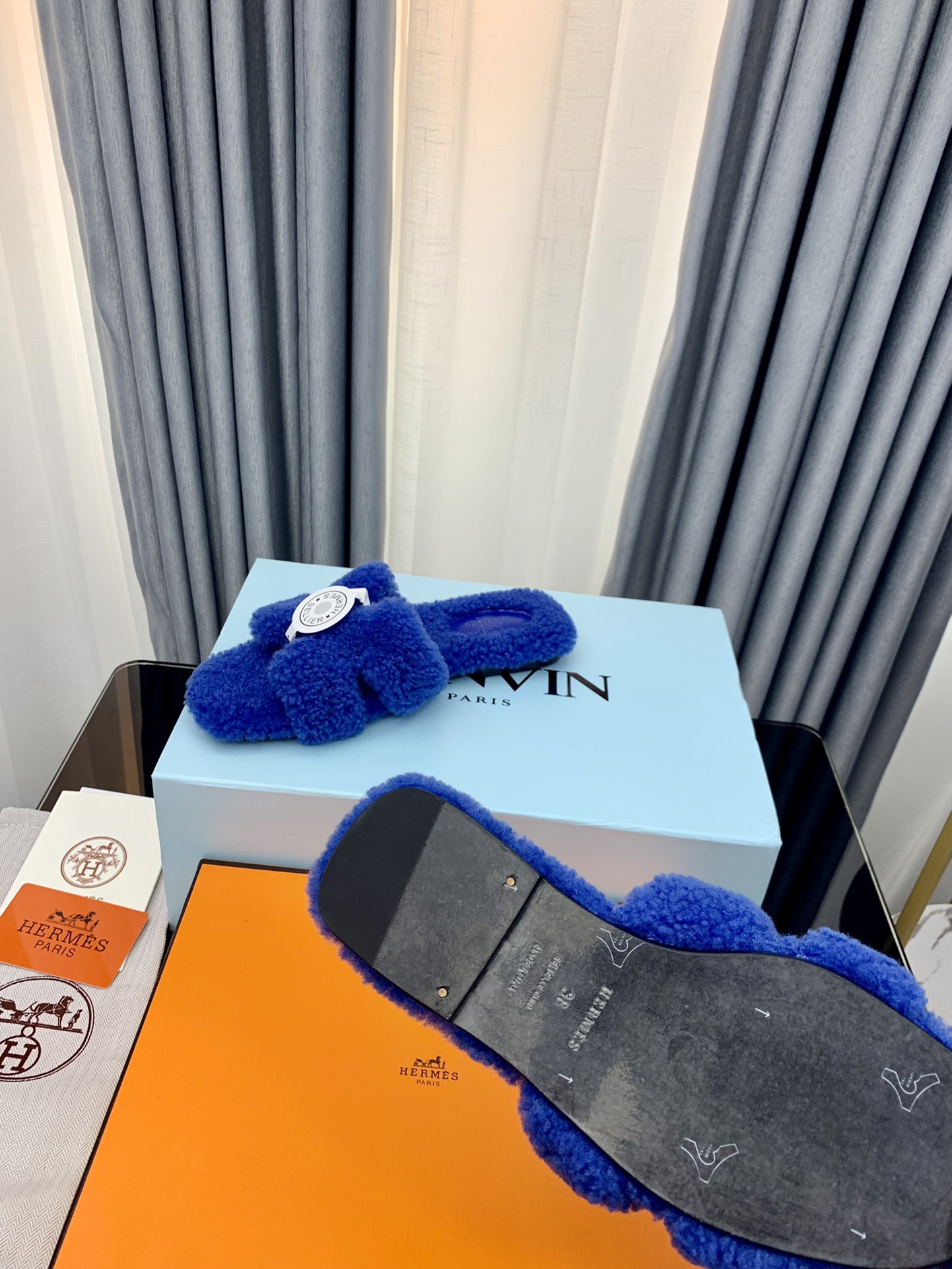 Hermes Autumn and Winter Flat Fur Drags