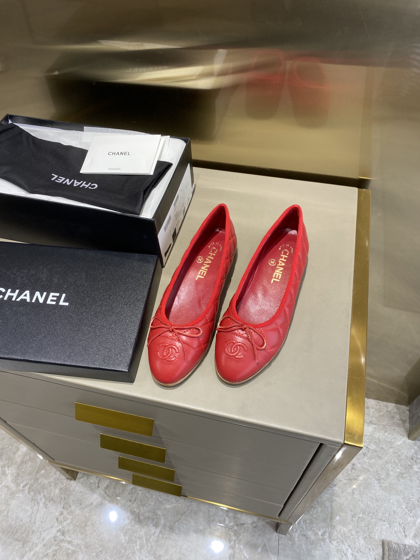 CHANEL ballet shoes Imported custom leather Italy imported leather outsole