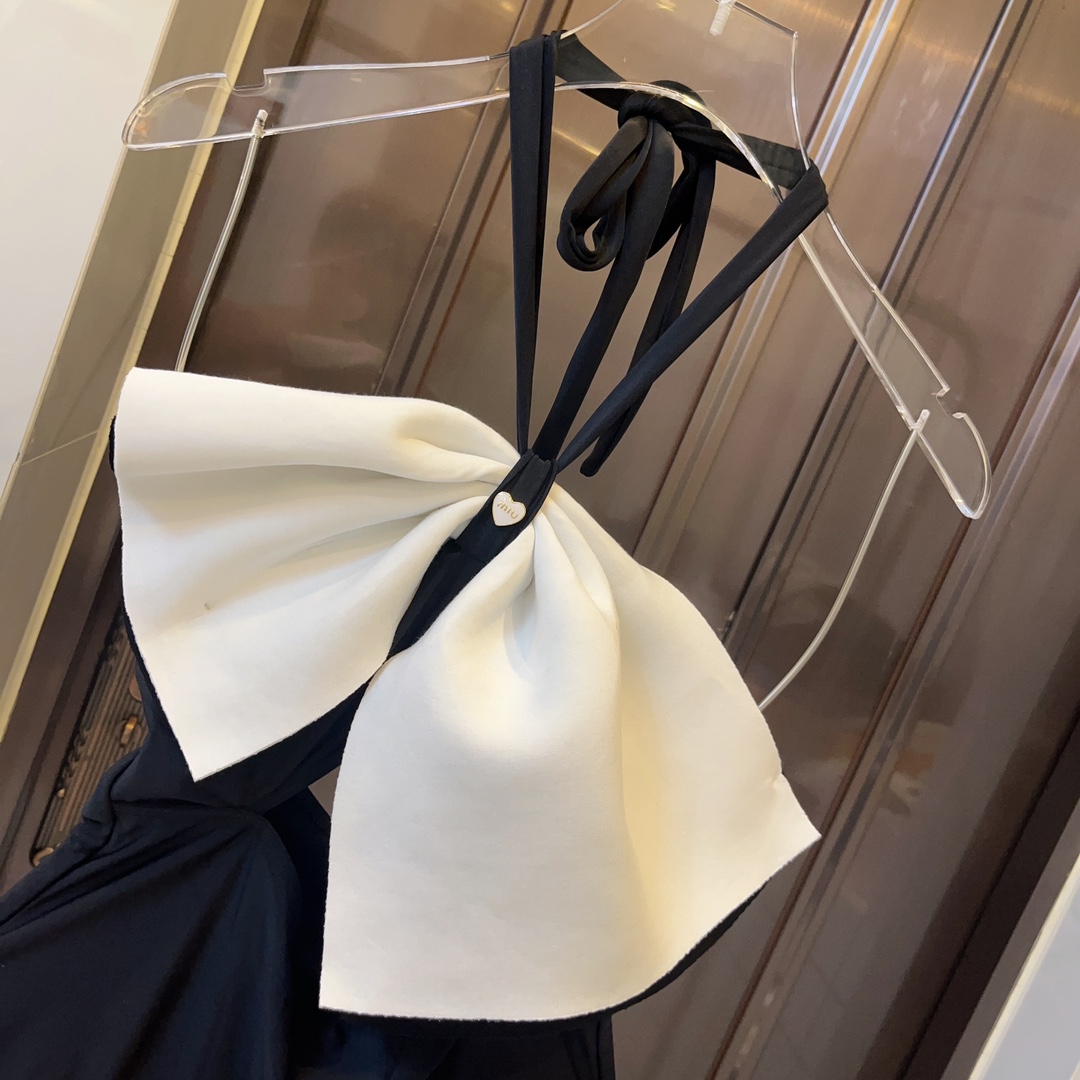 miumiu  one-piece bow bikini swimming costume